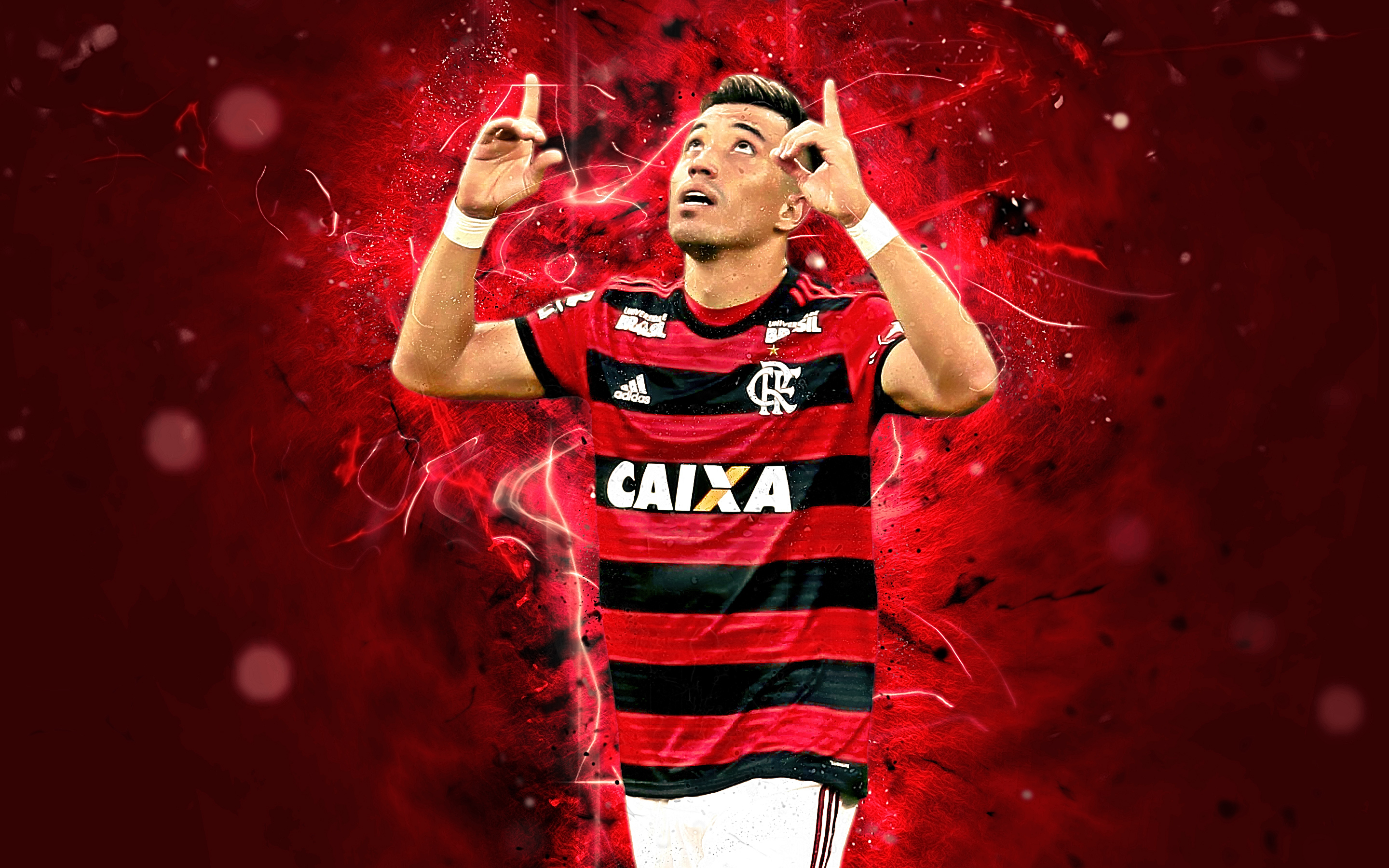 2880x1800 wallpaper flamengo, football player, red, font, graphic design, music artist, basketball player, graphics, team, player, jersey, Desktop