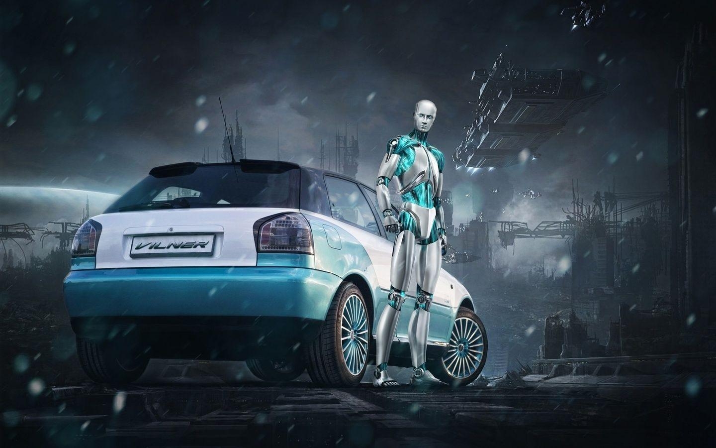 1440x900 Audi, A Eset, Robot, Vilner, Audi, Tuning, Tuning, Rear, Desktop