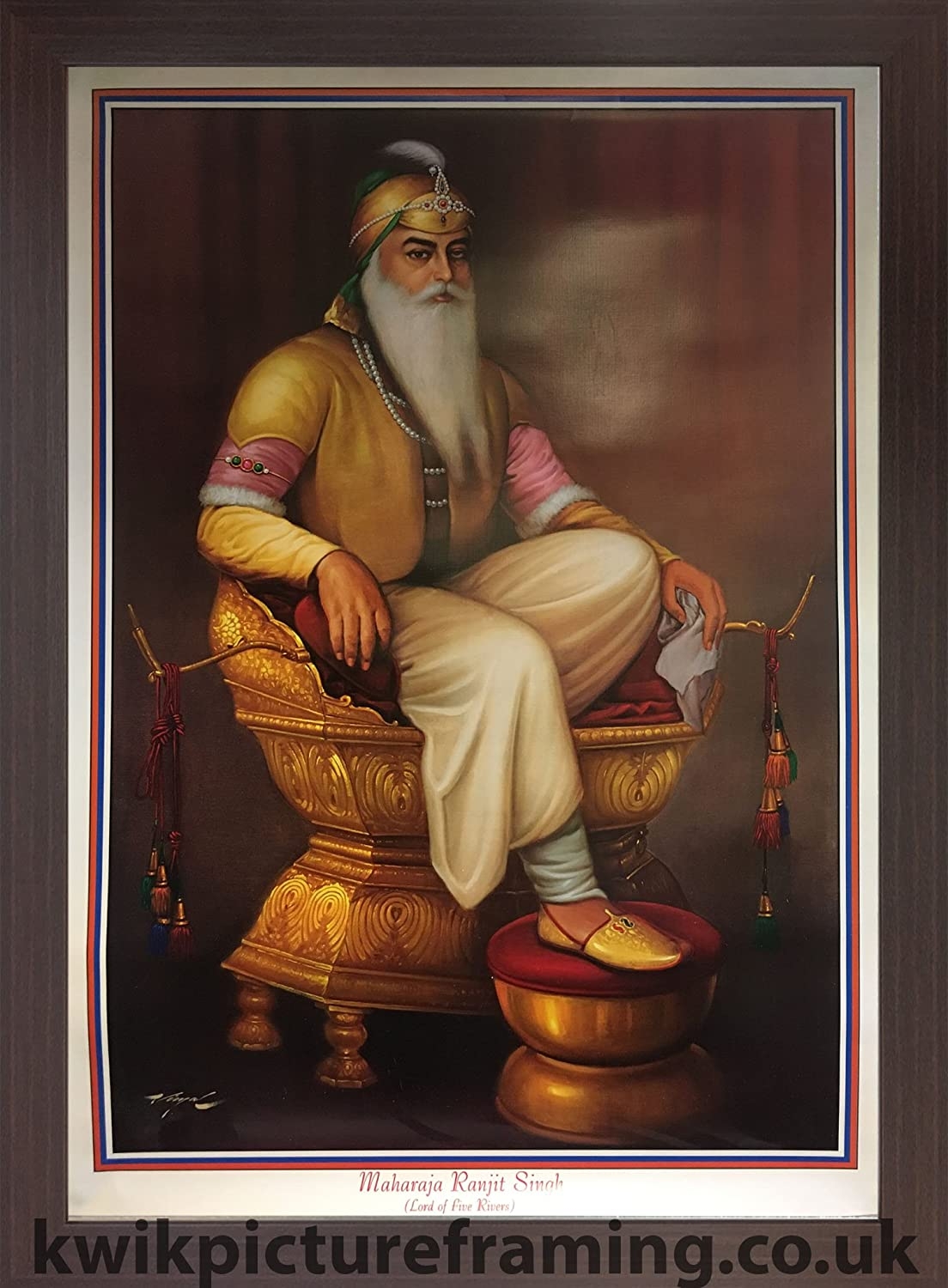 1110x1500 Kwik Picture Framing Ltd Large Maharaja Ranjit Singh Ji King Of Punjab In Size X 29. Black Frame, Amazon.co.uk: Home & Kitchen, Phone