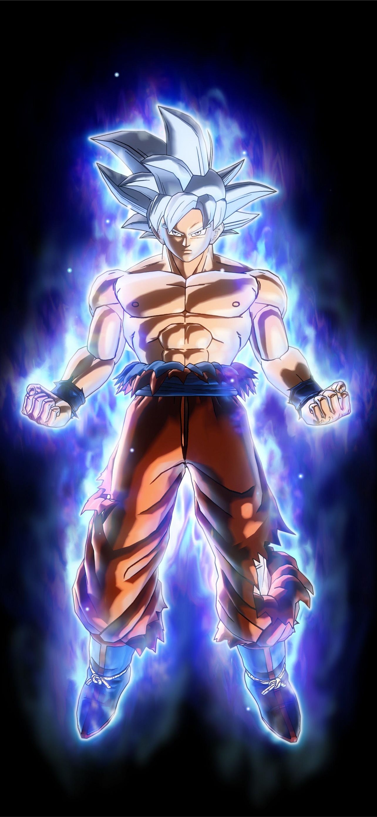 1290x2780 Goku Ultra Instinct Full Body Cave iPhone Wallpaper Free Download, Phone