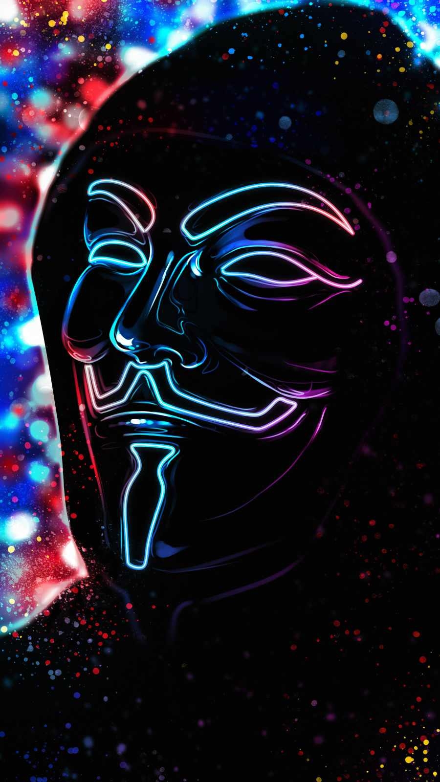 900x1600 Black Neon Mask IPhone Wallpaper Wallpaper, iPhone Wallpaper, Phone