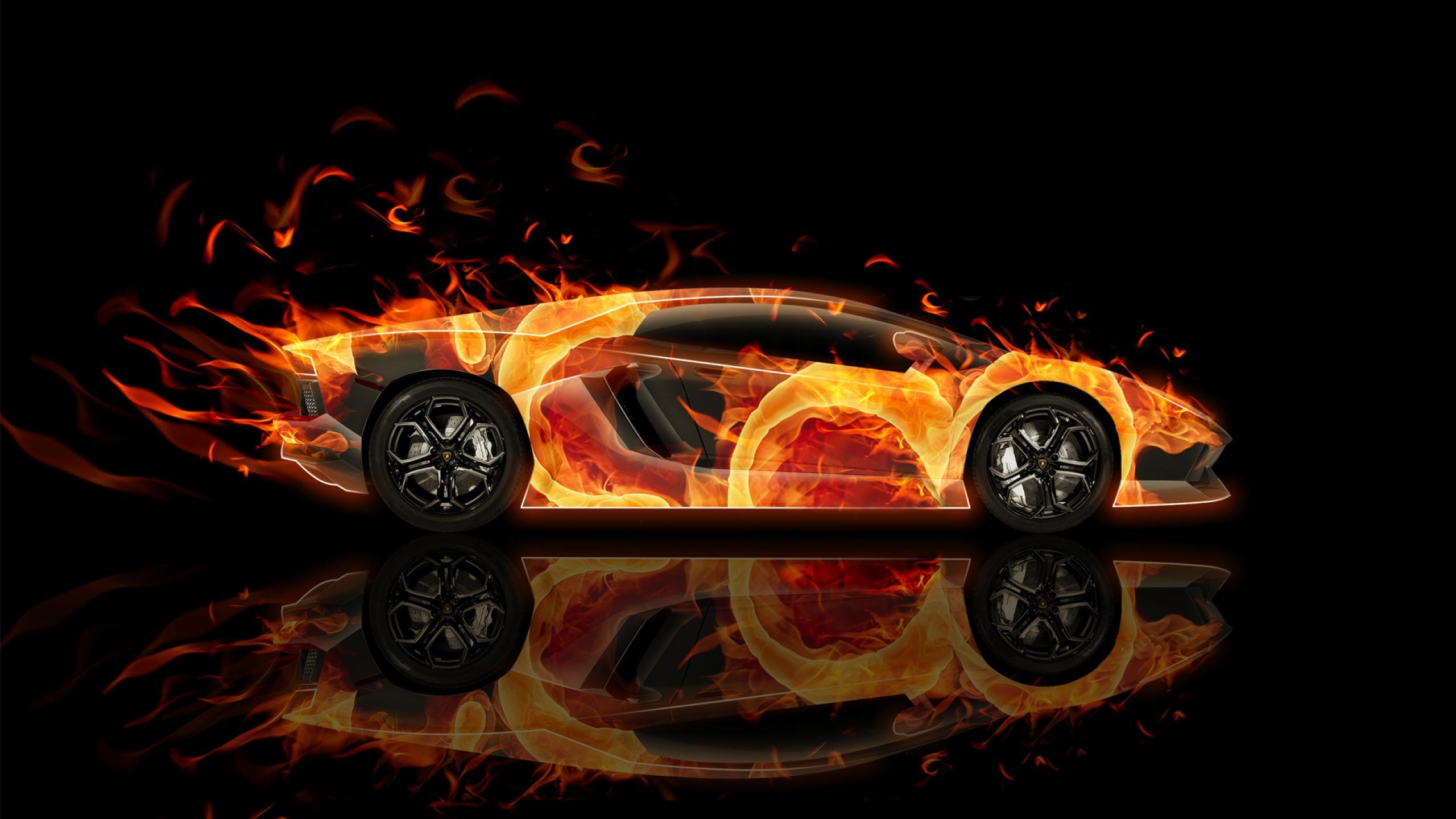 2560x1440 Lamborghini On Fire Wallpaper Free Lamborghini On, Desktop