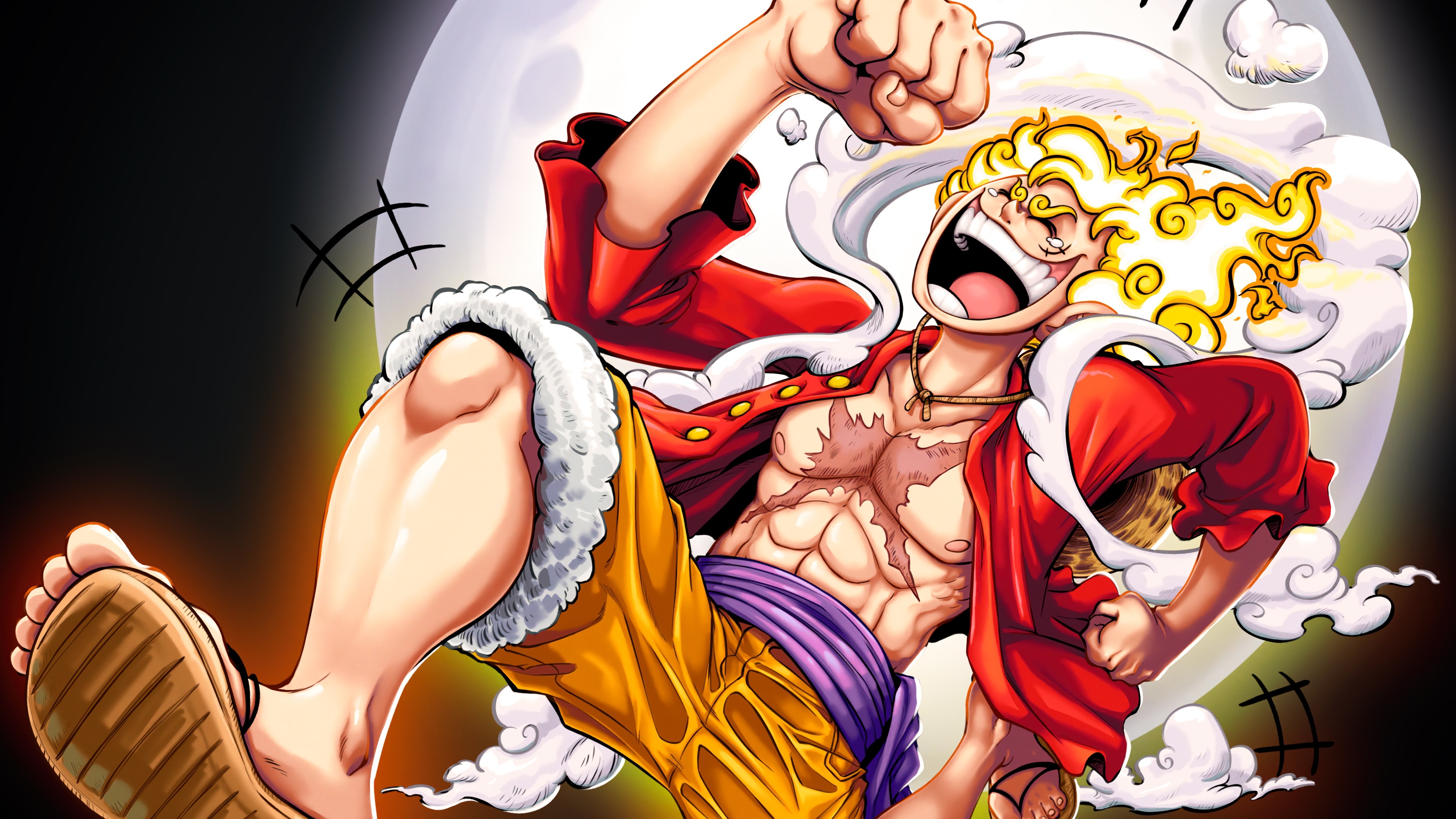 3840x2160 luffy, sun god, nika, gear one piece, 4k Gallery HD Wallpaper, Desktop