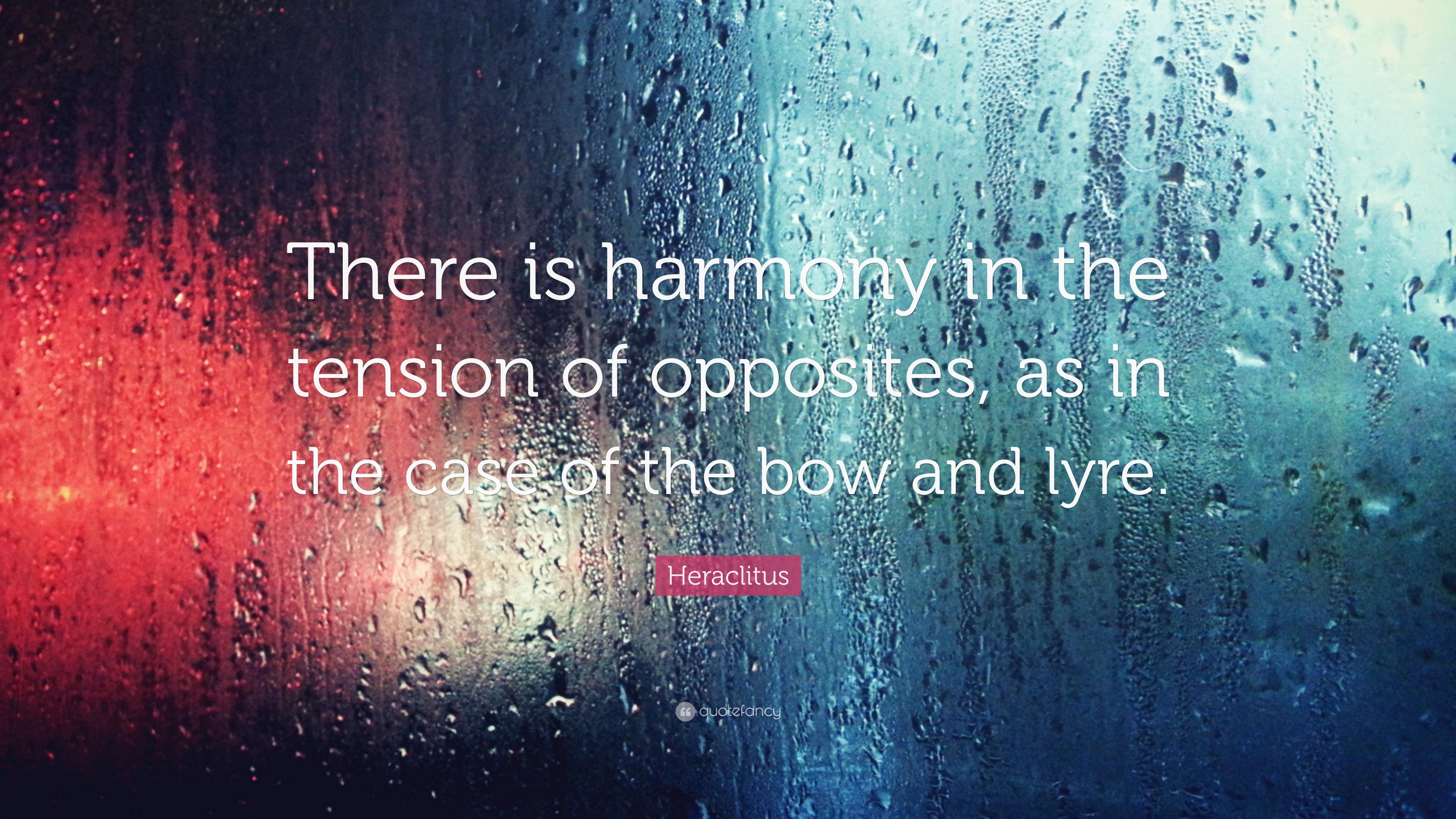 3840x2160 Heraclitus Quote: “There is harmony in the tension of opposites, as, Desktop