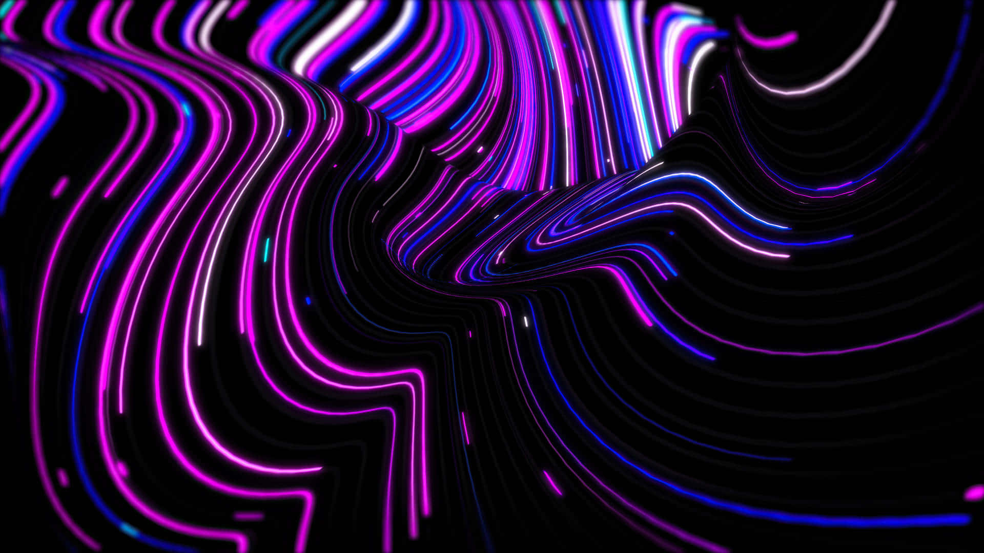 1920x1080 Vibrant Neon Waves Abstract Wallpaper, Desktop