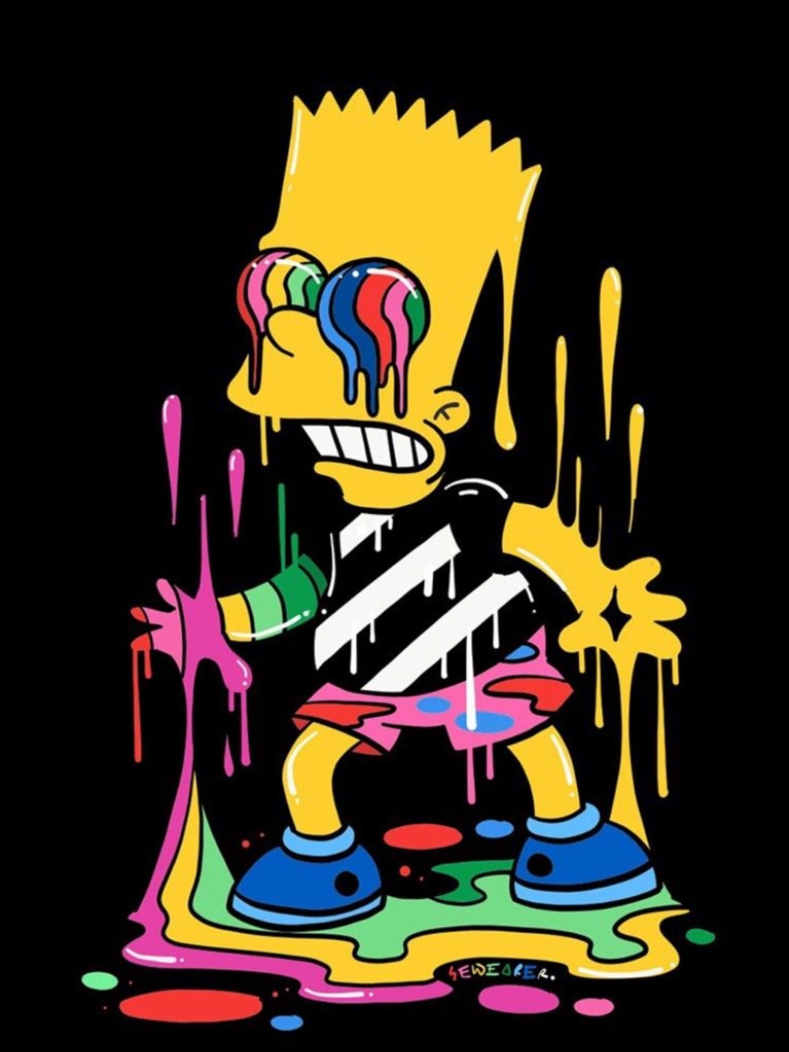 1540x2050 Depressed Bart Simpson Wallpaper, Phone