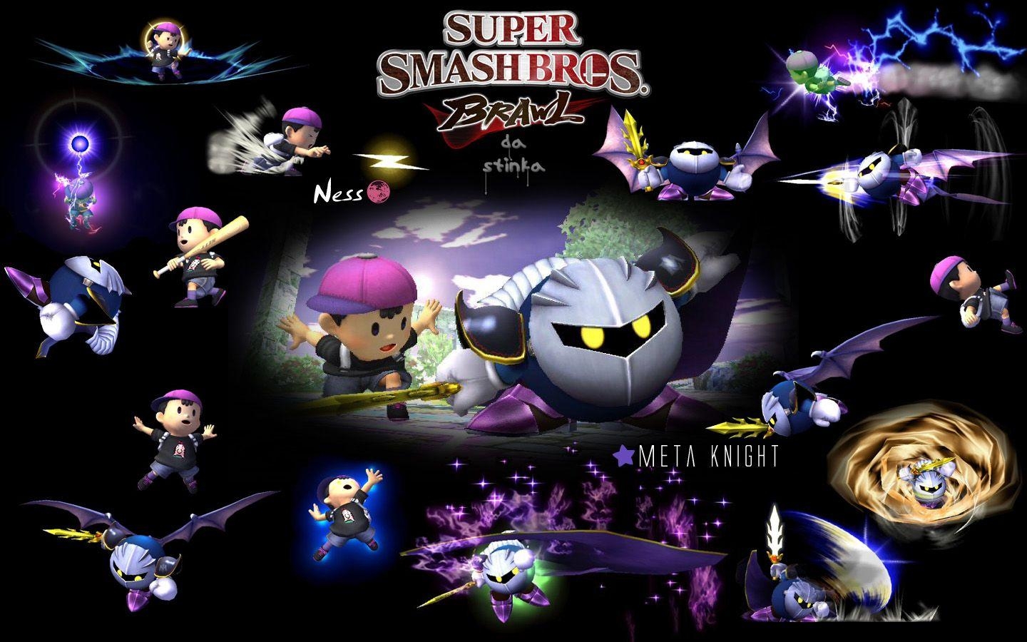 1440x900 Brawlpaper: Meta Knight + Ness, Desktop