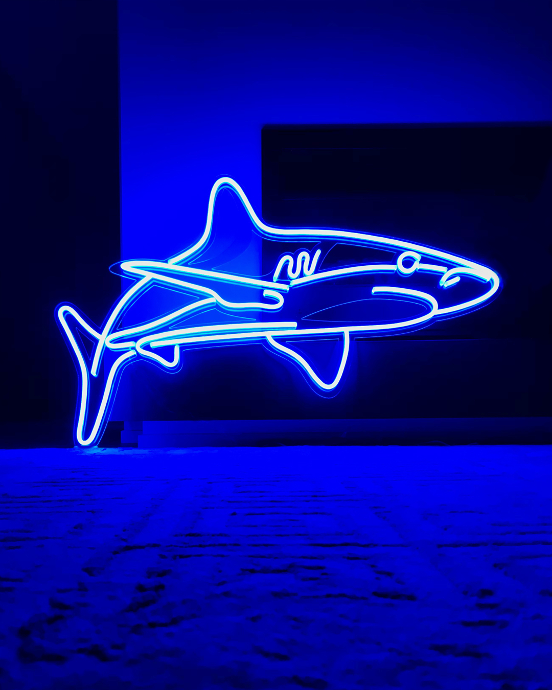 1080x1350 inspo custom neon quote sign art shark. Blue neon lights, Neon signs, Neon wall art, Phone