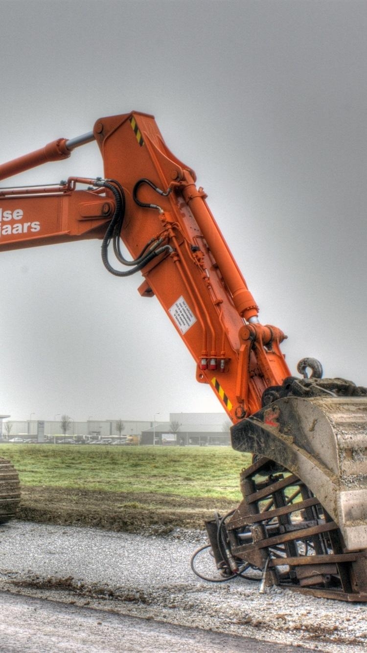 750x1340 Wallpaper Hitachi excavator, construction machinery 2560x1600 HD, Phone