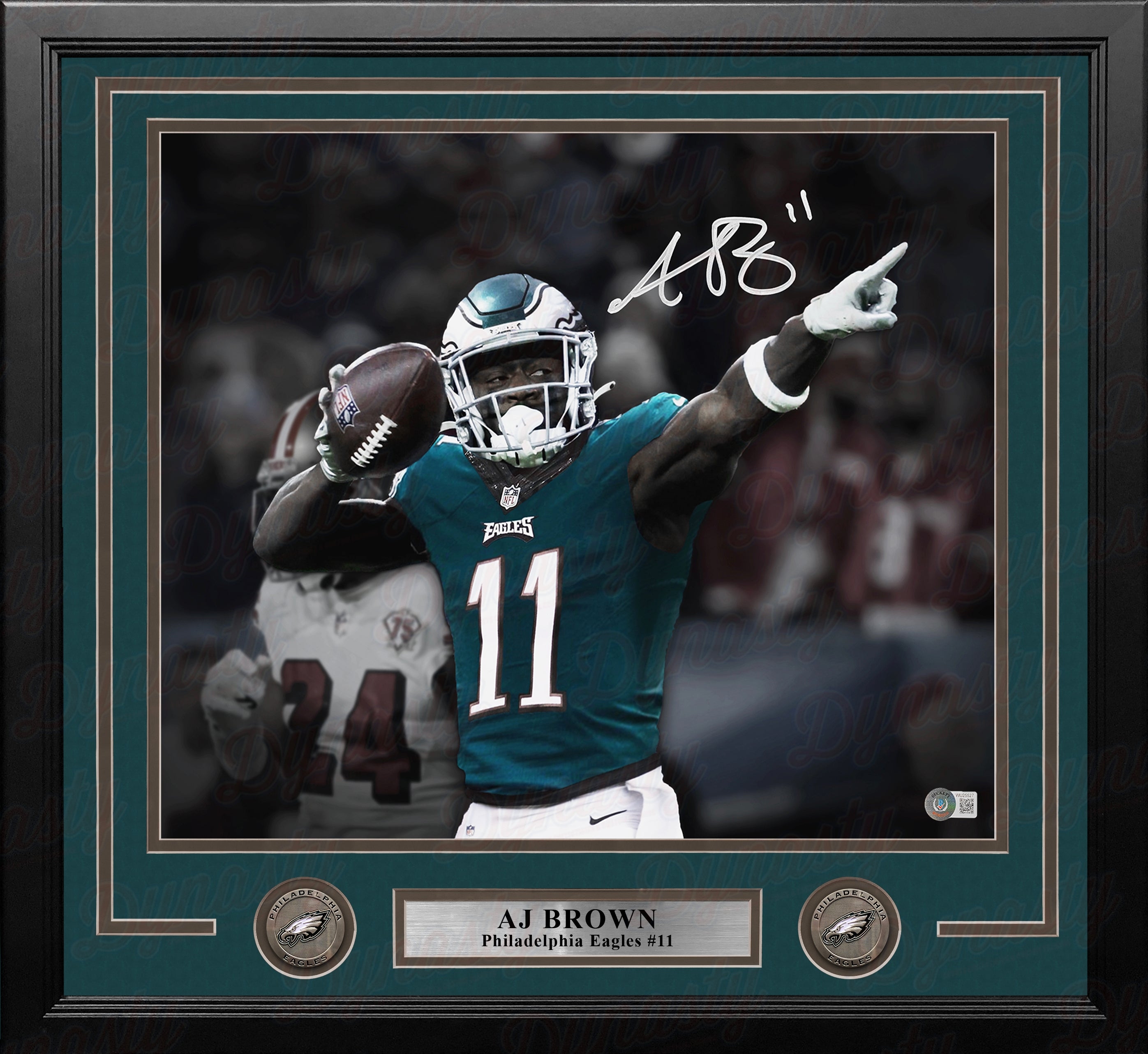 2800x2570 AJ Brown Philadelphia Eagles Autographed Framed Blackout Football Photo. Dynasty Sports & Framing, Desktop