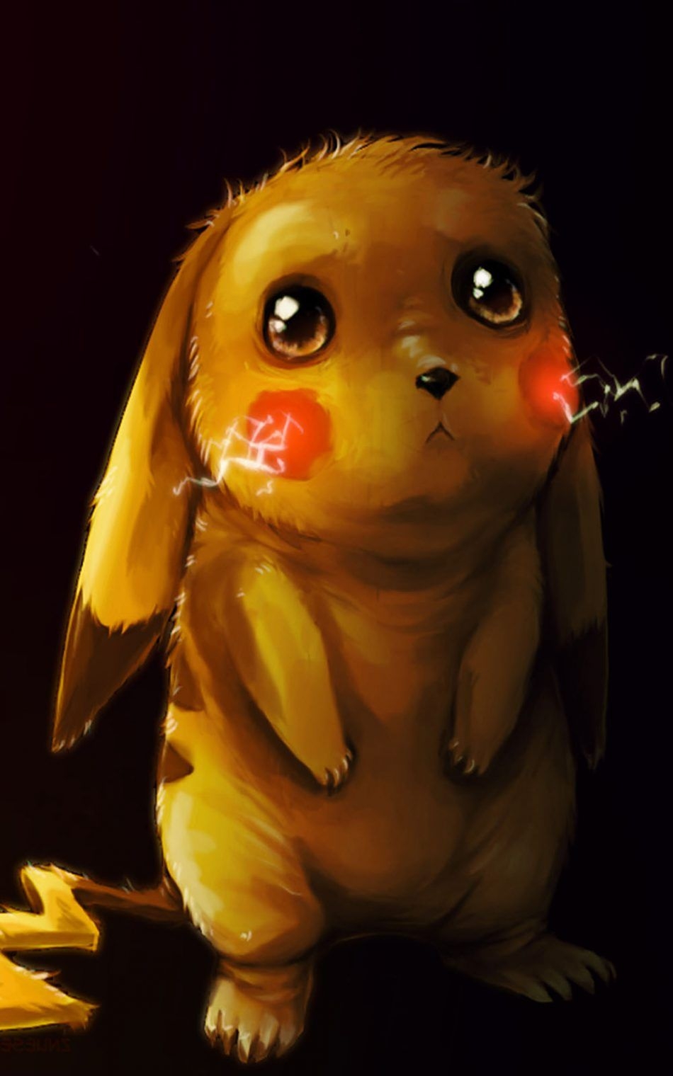 950x1520 Sad Pikachu 4K Ultra HD Mobile Wallpaper, Phone