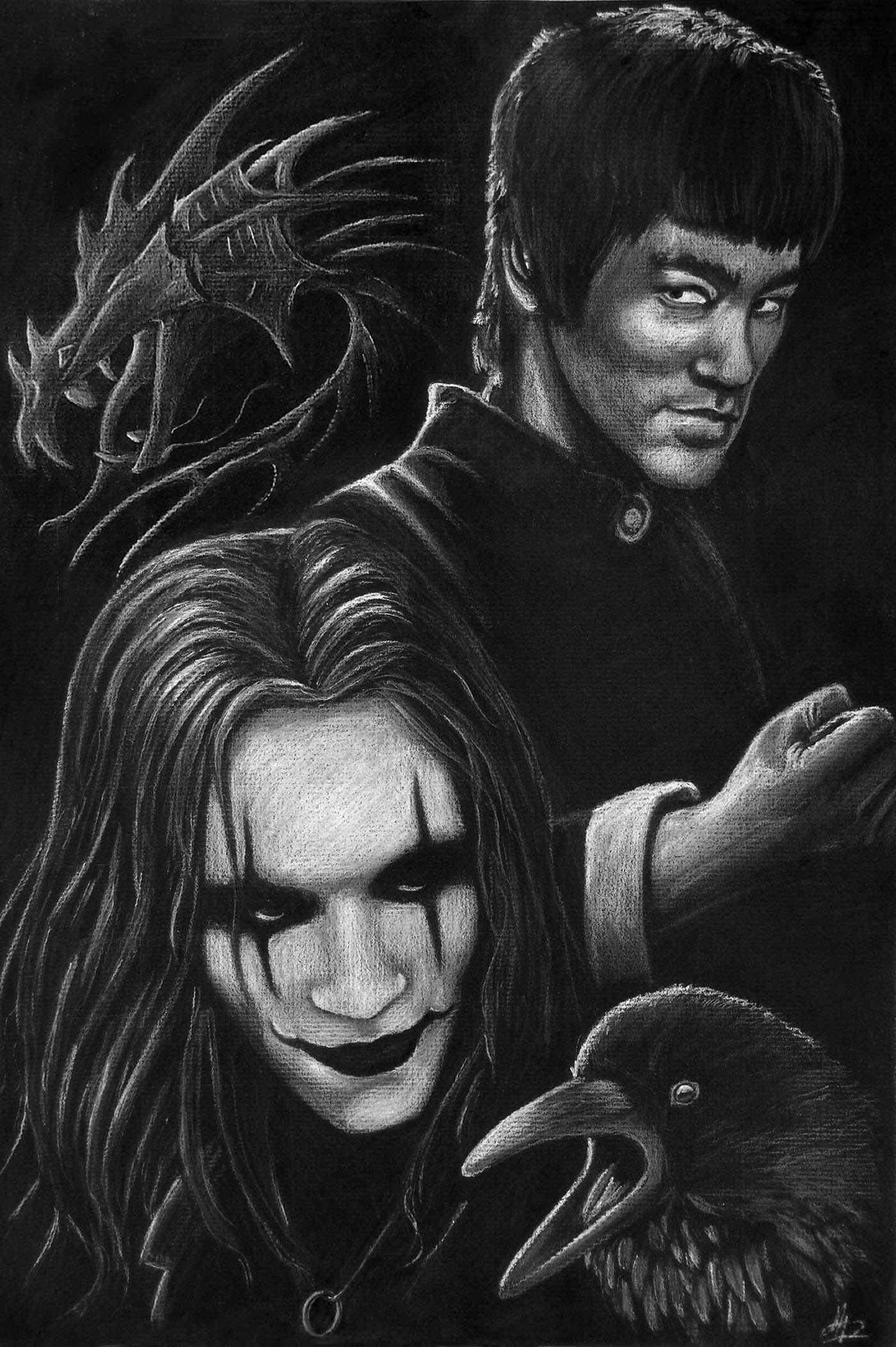 1400x2110 Brandon Lee / Bruce Lee / Crow / The Dragon, Phone