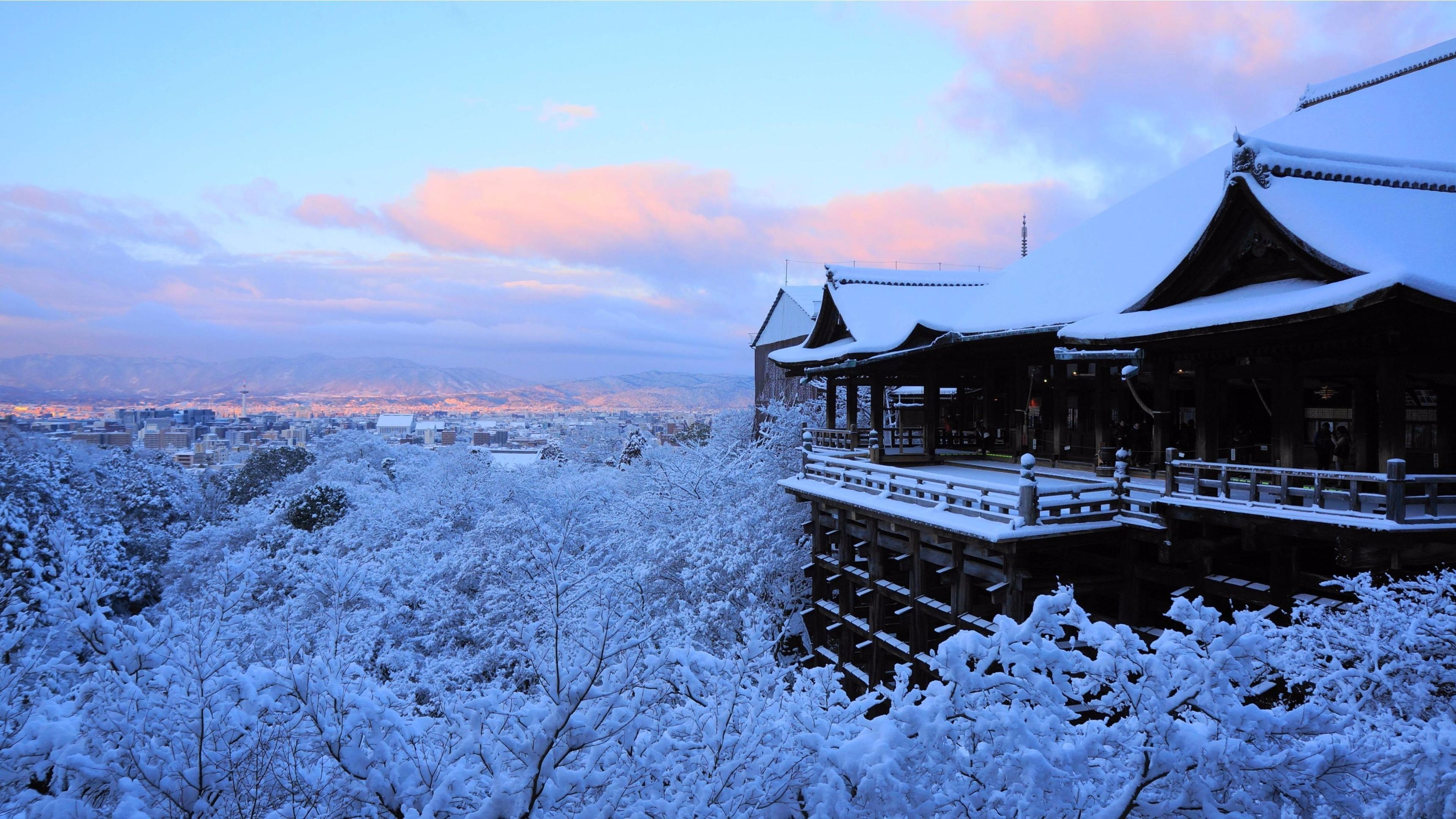 3840x2160 Amazing Winter 2016 Kyoto, Japan 4K Wallpaper. Free 4K Wallpaper. Winter sunrise, Winter in japan, Kyoto japan, Desktop