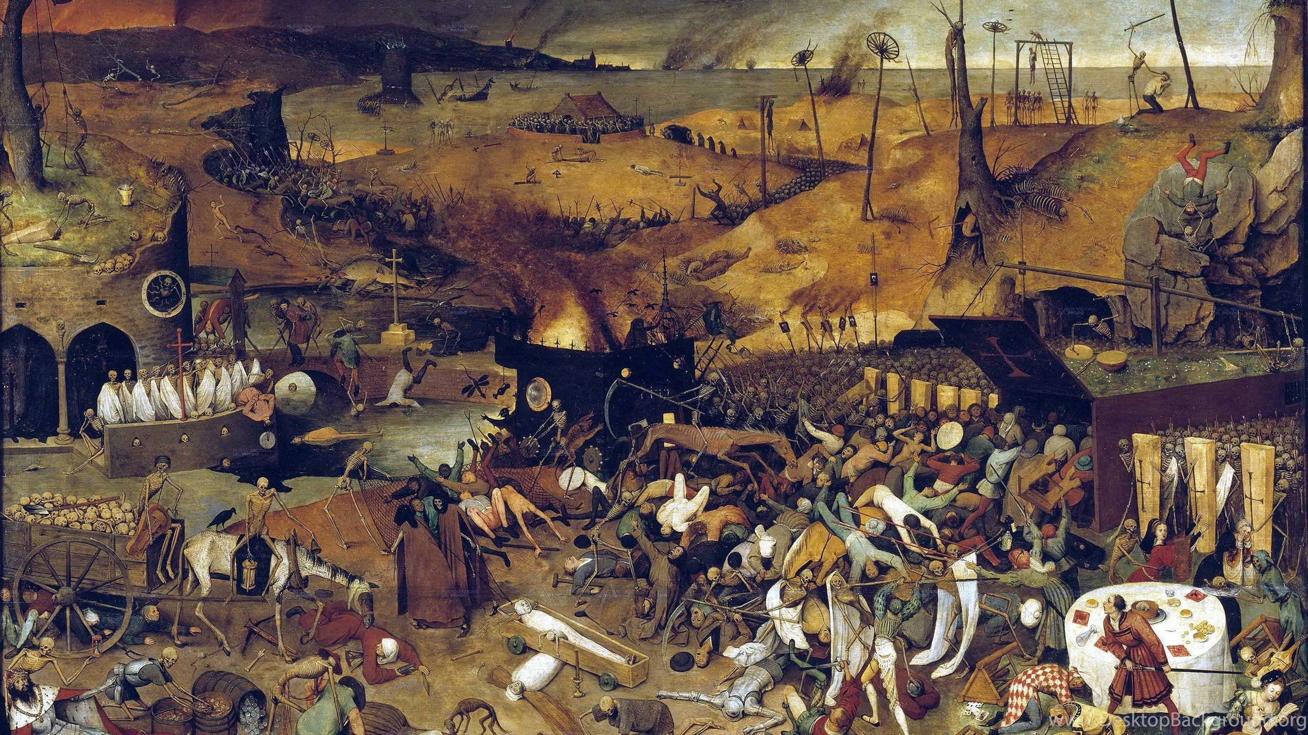 2560x1440 Paintings Death Apocalypse Hieronymus Bosch Classic Painting Art Desktop Background, Desktop