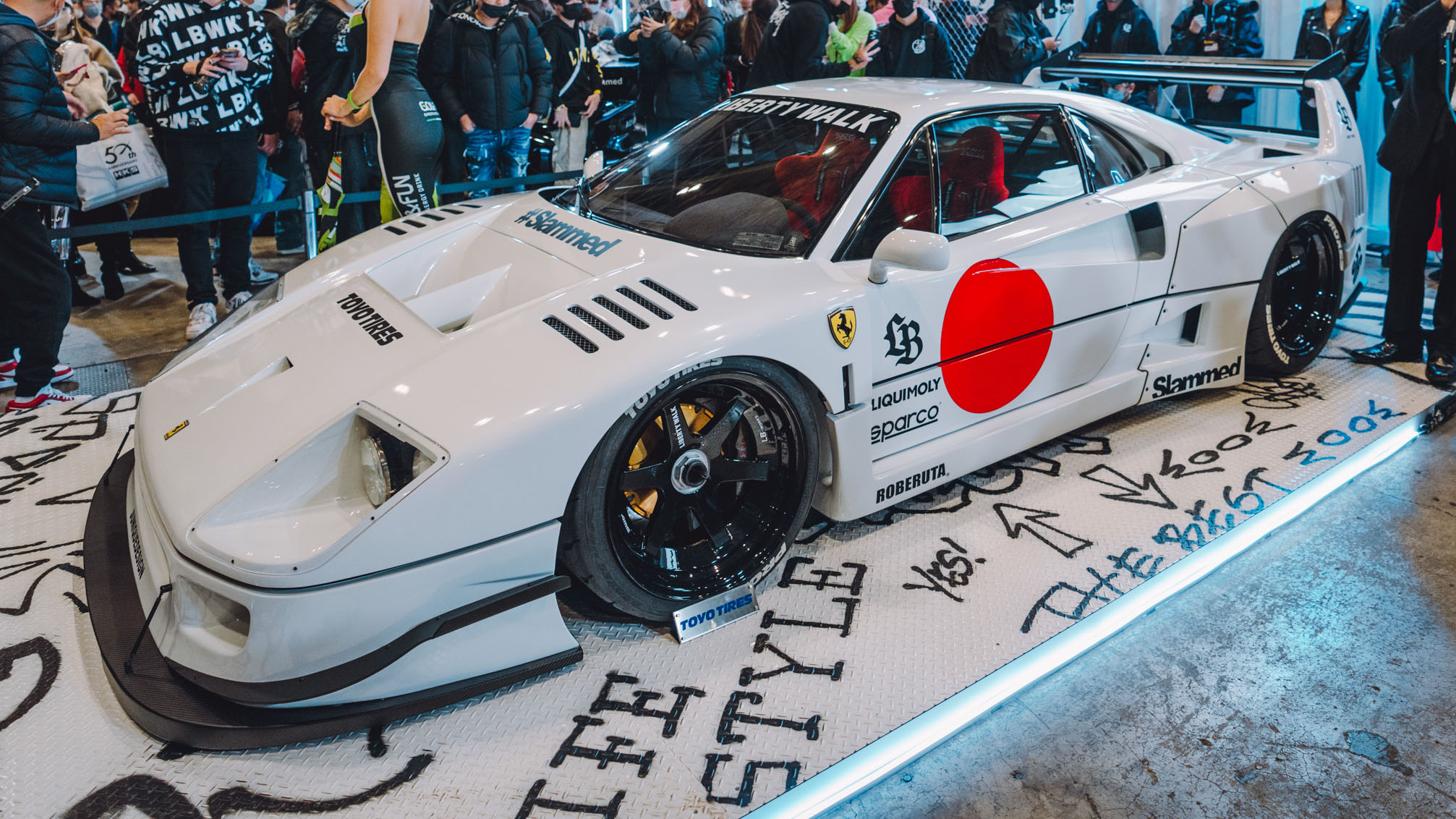 2020x1140 Behold: Japanese tuner Liberty Walk's widebody Ferrari F40, Desktop