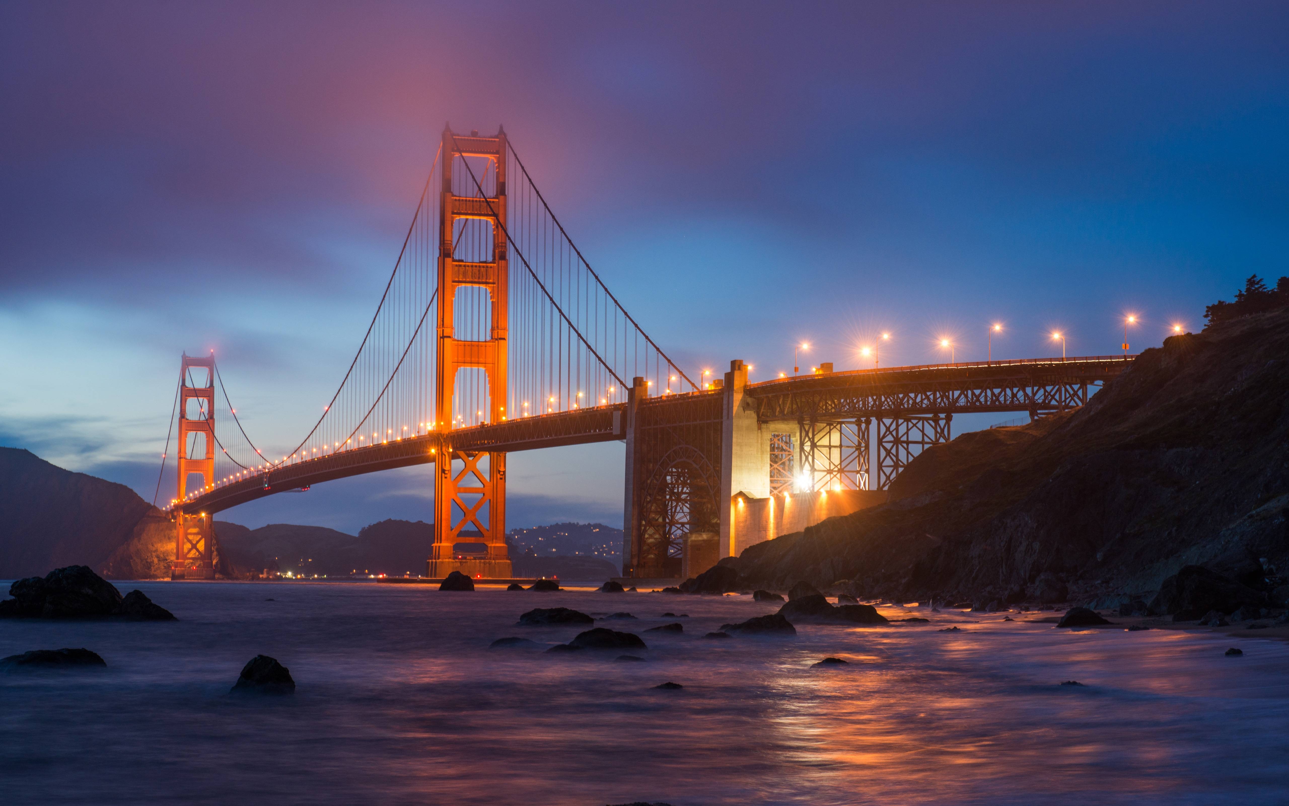 5120x3200 The Golden Gate Bridge View from Marshall Beach widescreen, Desktop