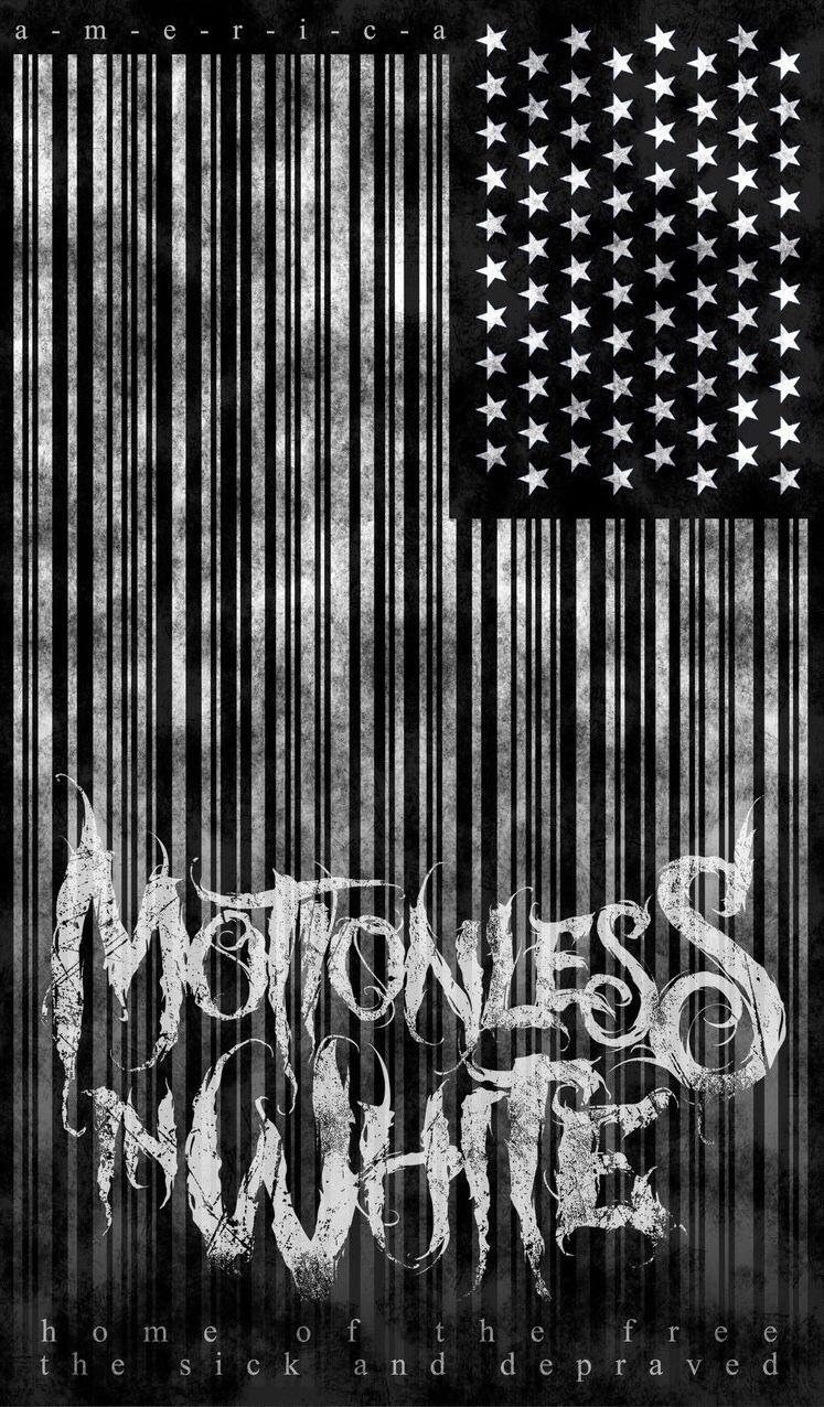 750x1280 Motionless in white- A.M.E.R.I.C.A. Motionless in white, Metal bands, White wallpaper, Phone