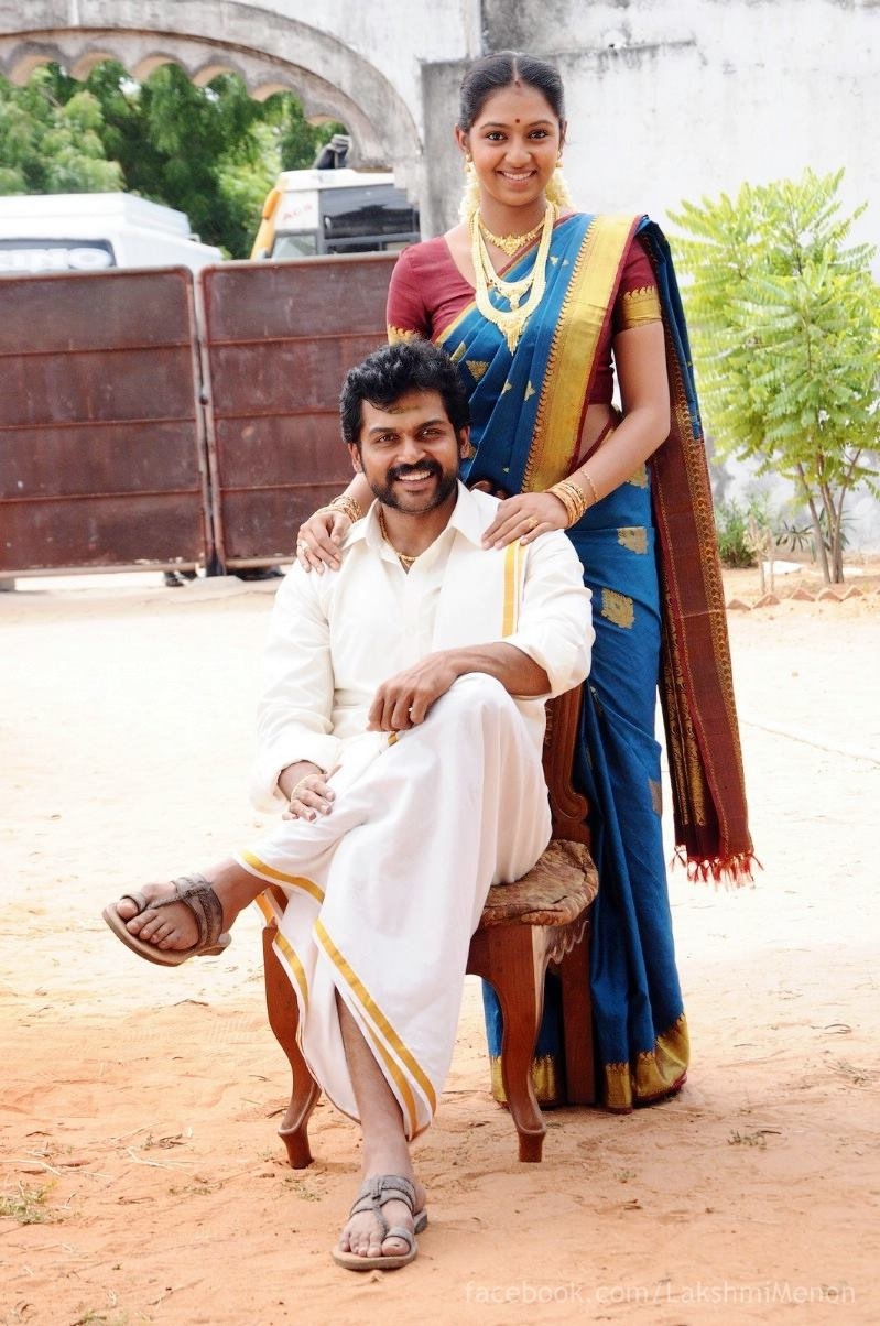 800x1210 Lakshmi Menon And Karthik Stills In Komban Movie, Phone