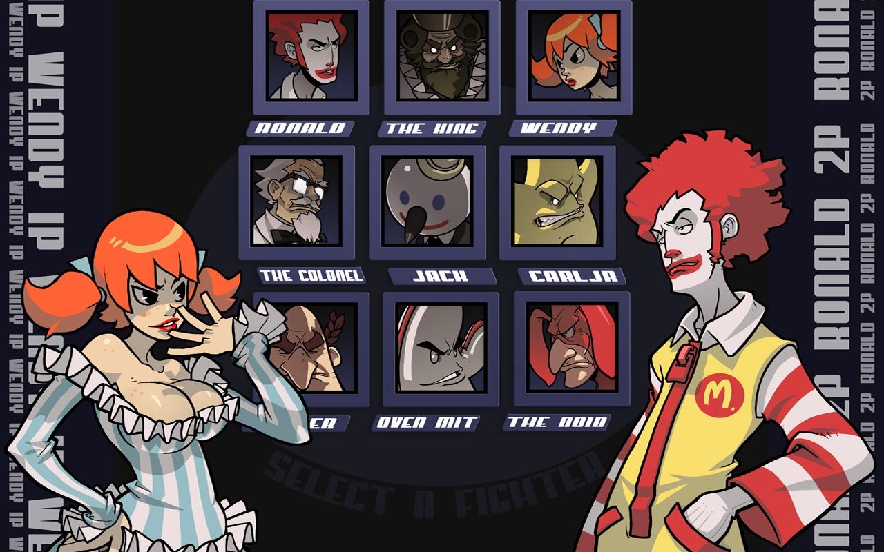 1280x800 Fast Food Fighter. Ronald McDonald VS The Burger King, Desktop