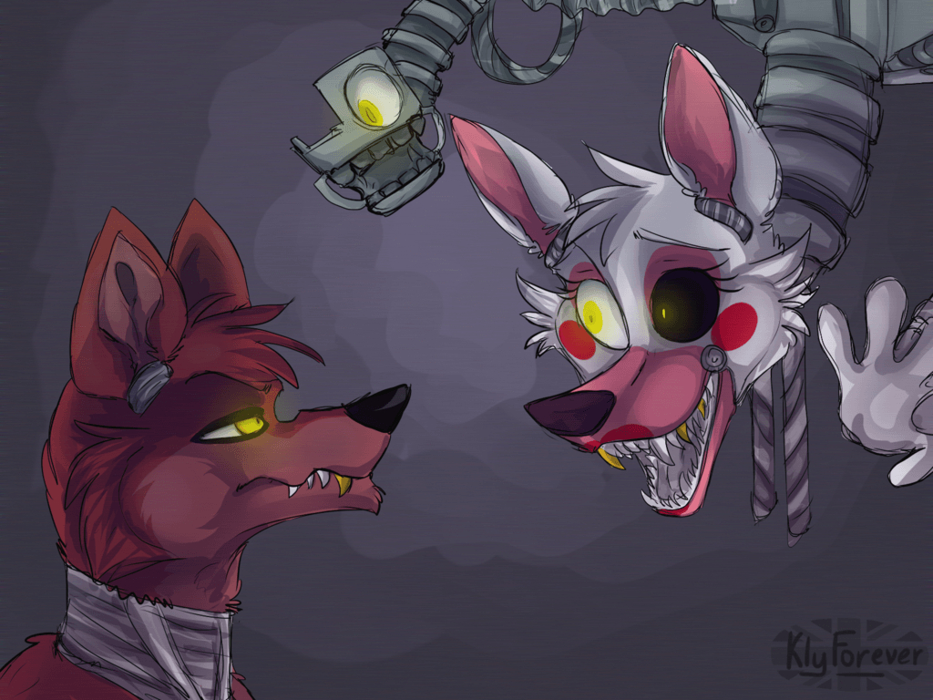 1030x770 FNAF Foxy and Mangle Wallpaper, Desktop