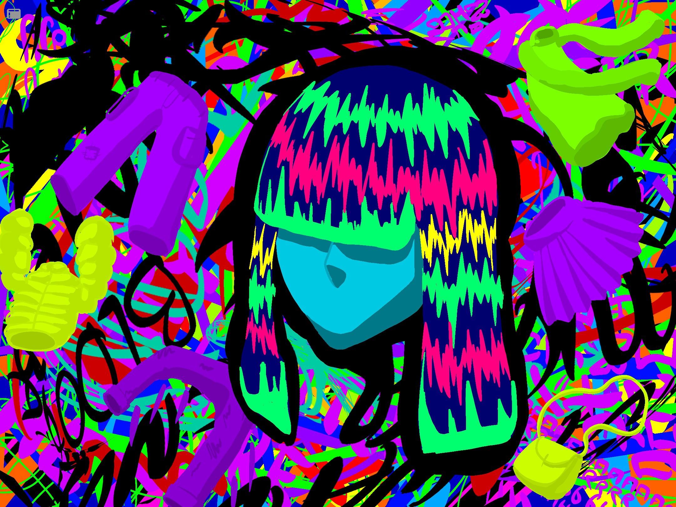 2160x1620 Glitchcore inspired digital drawing, Desktop