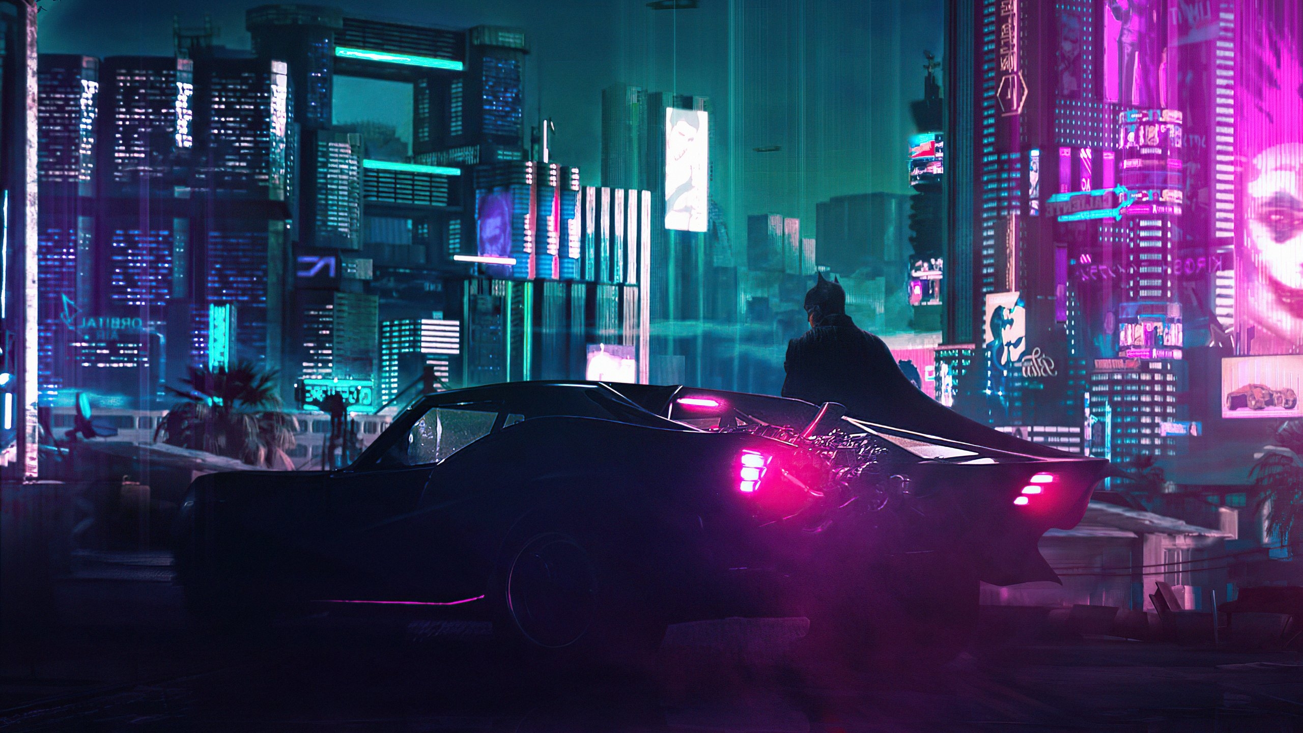 2560x1440 Batman in Cyberpunk 2077 Wallpaper 4k Ultra HD, Desktop