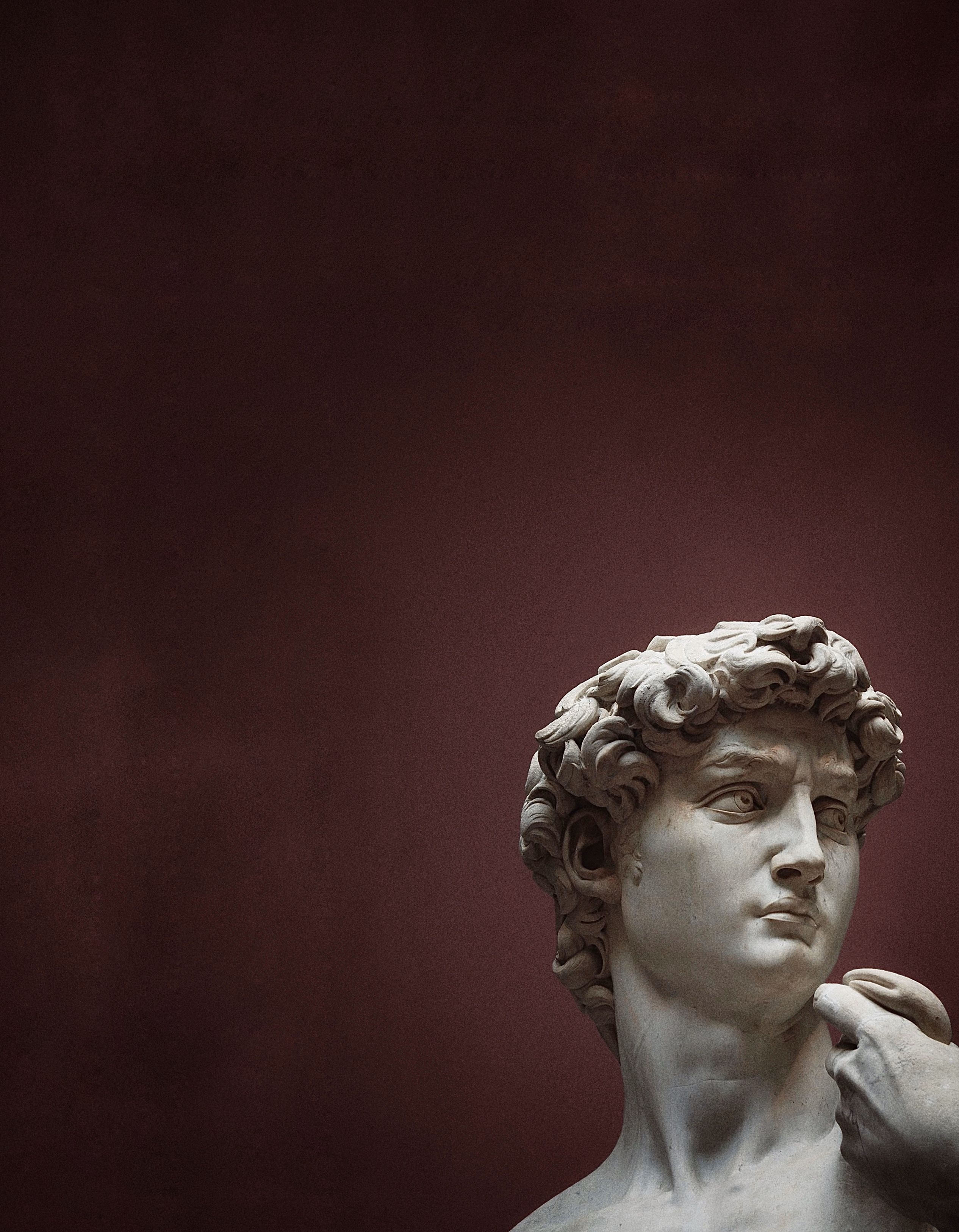 2540x3260 David by Michelangelo Wallpaper. Michelangelo art, Aesthetic statue, Burgundy aesthetic, Phone