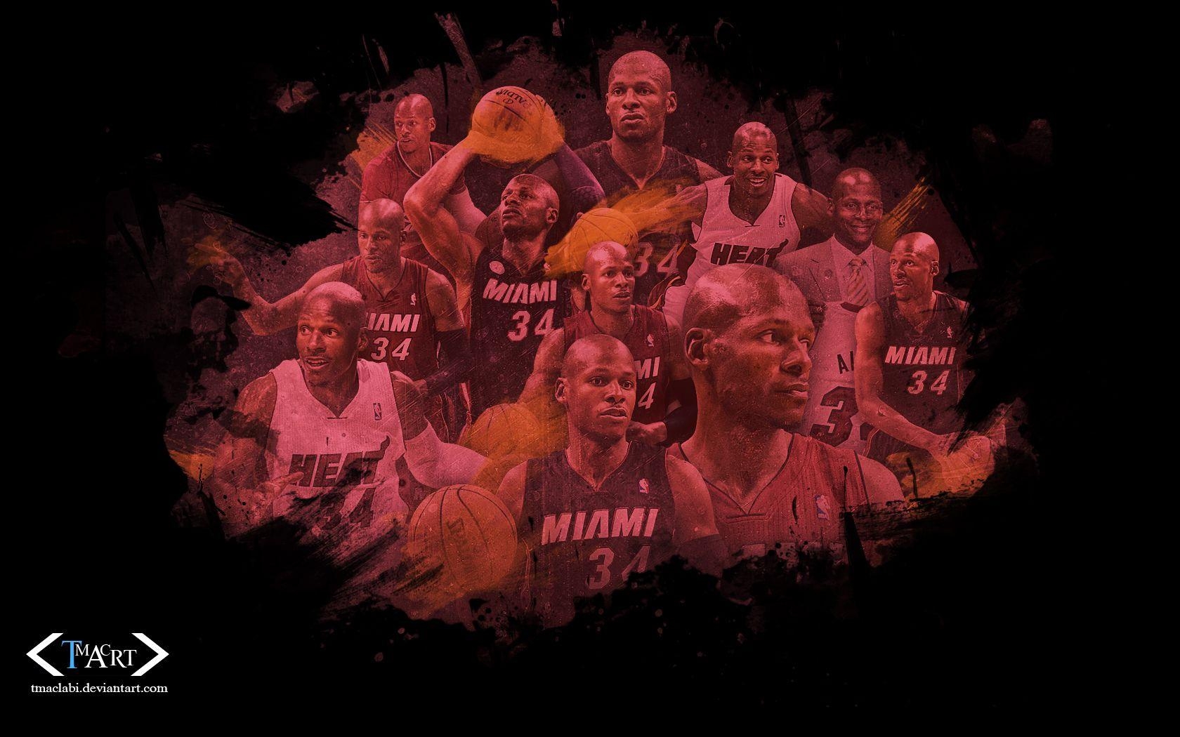 1680x1050 Ray Allen Hot Hands Wallpaper, Desktop