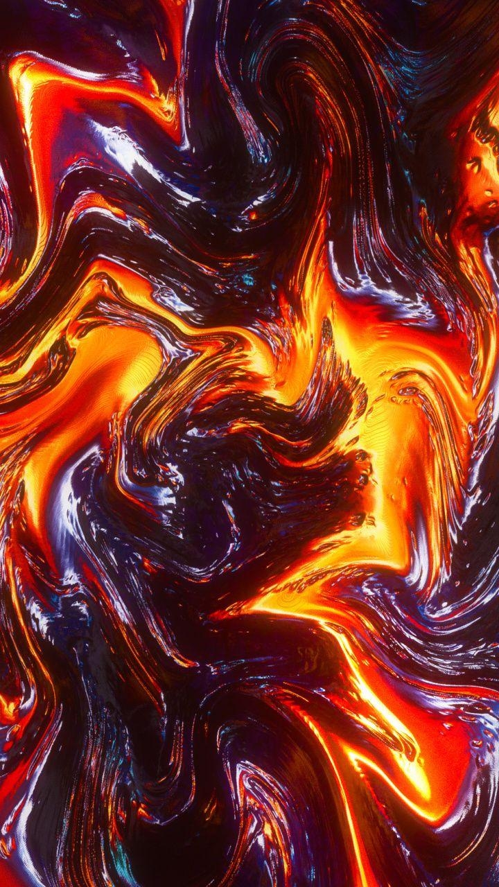 720x1280 Digital art, lava, fire, glitch, abstract wallpaper. aes in 2019, Phone