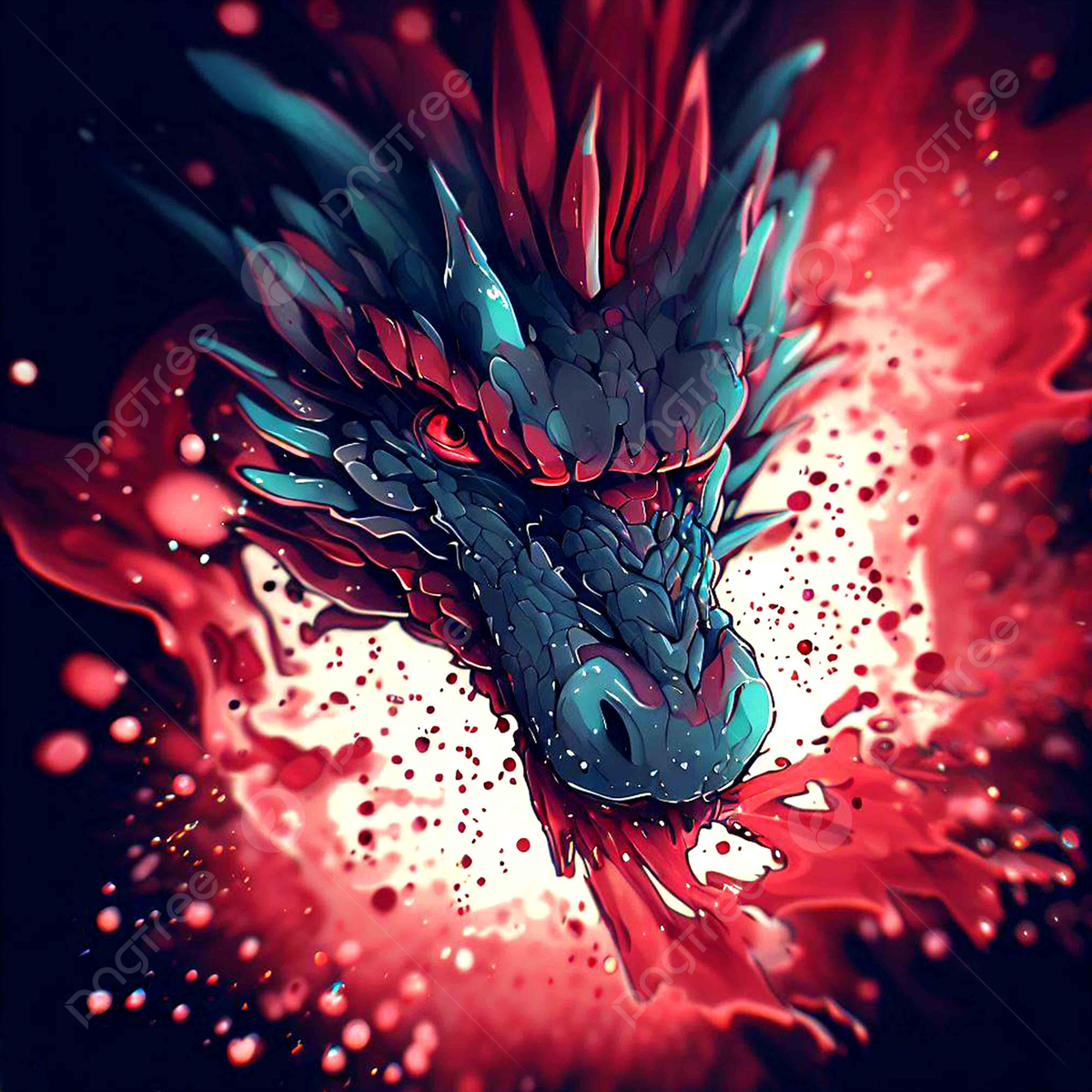 1200x1200 Angry And Killer Dragon Head With, Phone