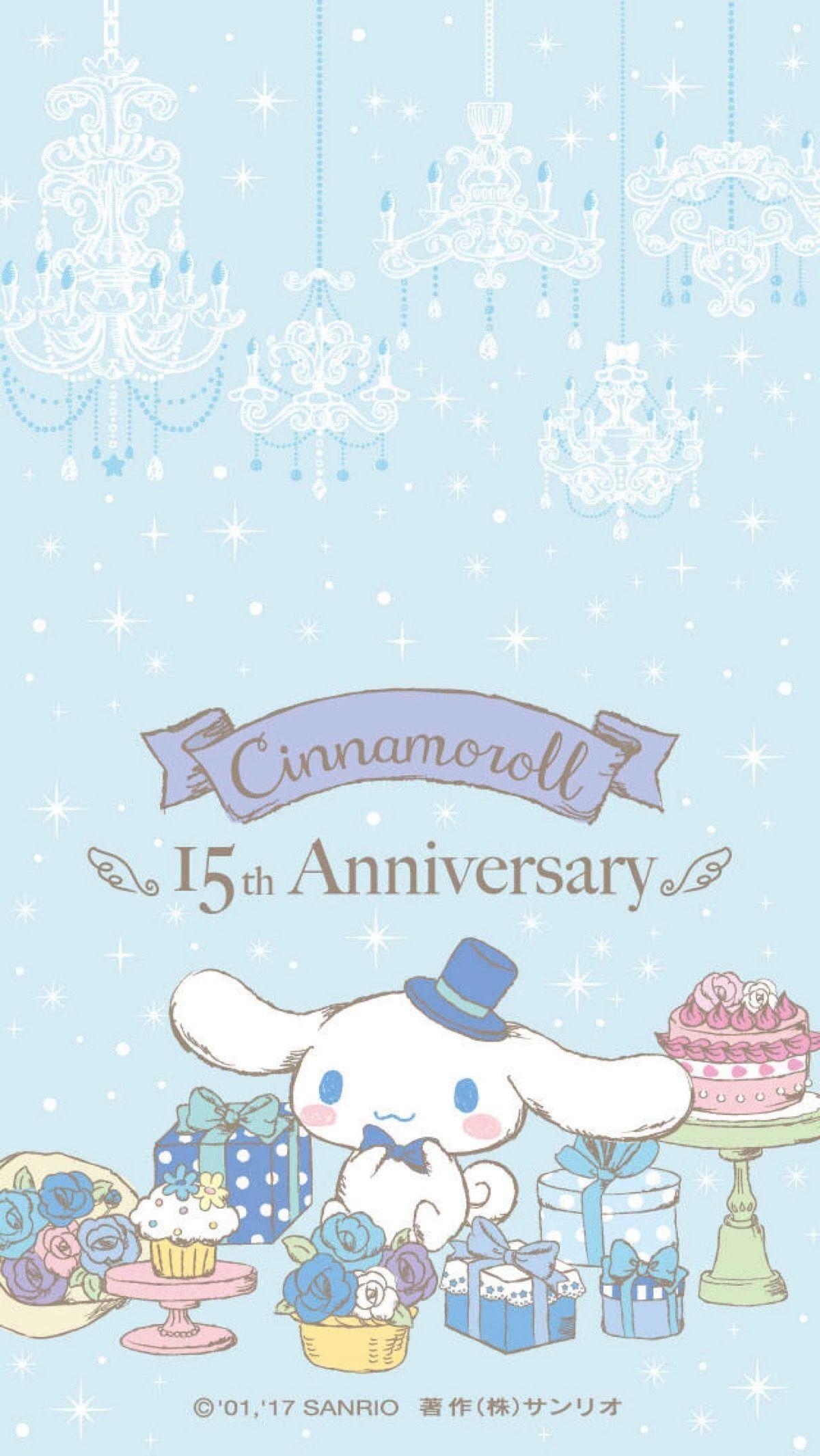 1200x2130 Cinnamoroll blue 15th Anniversary. Sanrio Wallpaper, Phone