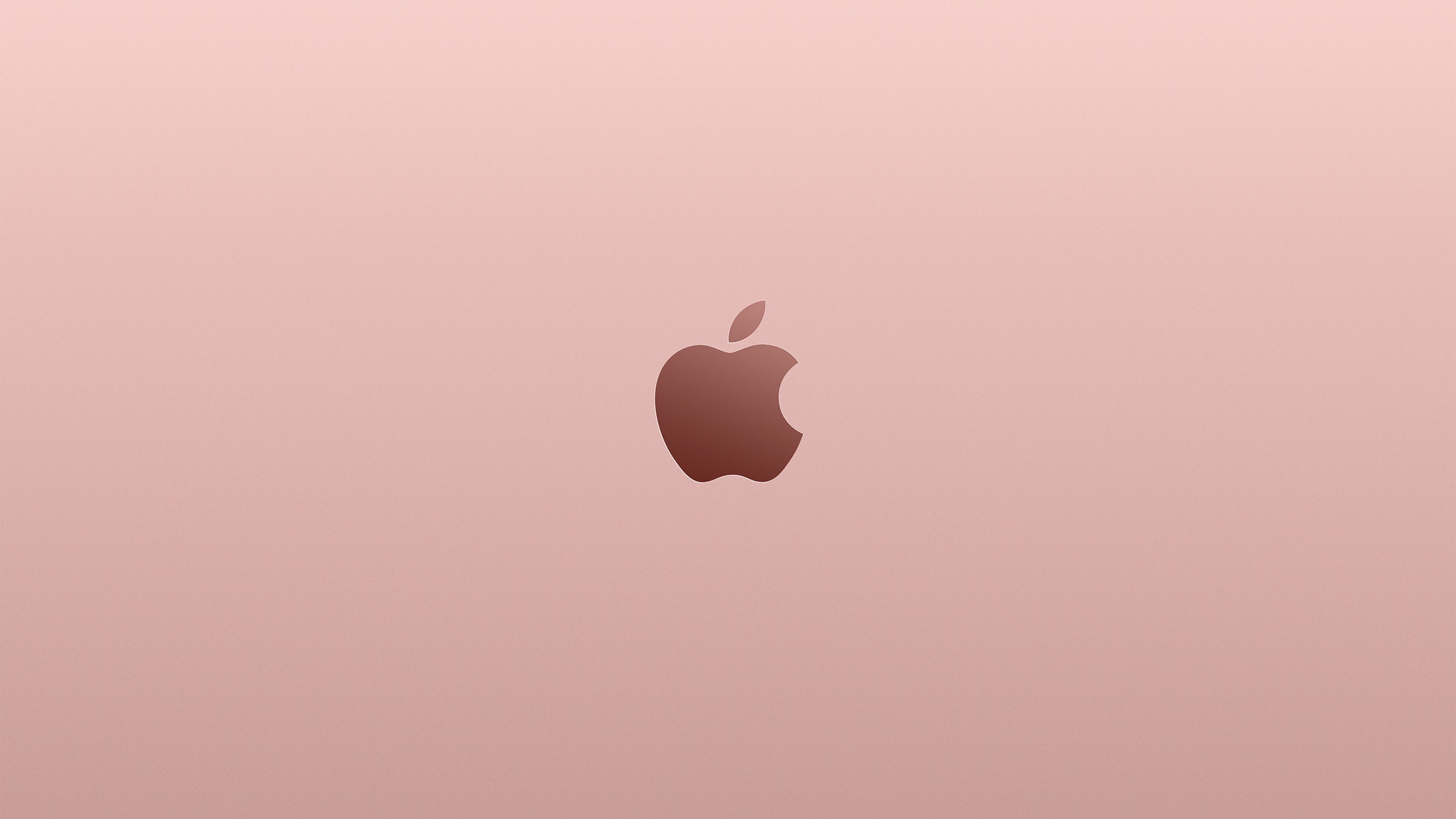 3840x2160 Apple Pink Rose Gold Minimal Illustration Art Wallpaper, Desktop