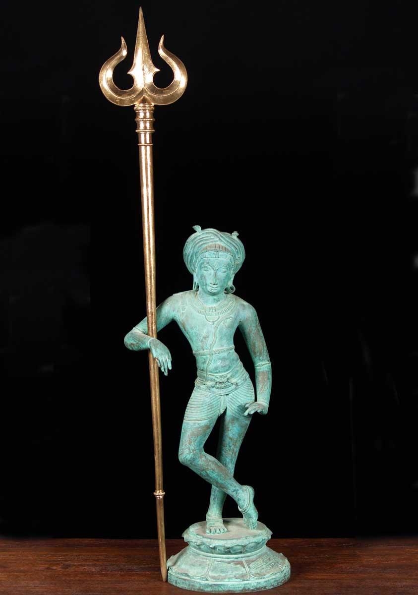 850x1200 SOLD Bronze Trishul or Trident of Shiva 44 (b22): Hindu Gods, Phone