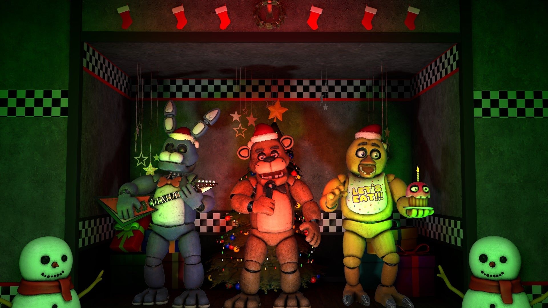 1920x1080 fnaf Christmas poster. (a time lapse is coming out on the 24th), Desktop