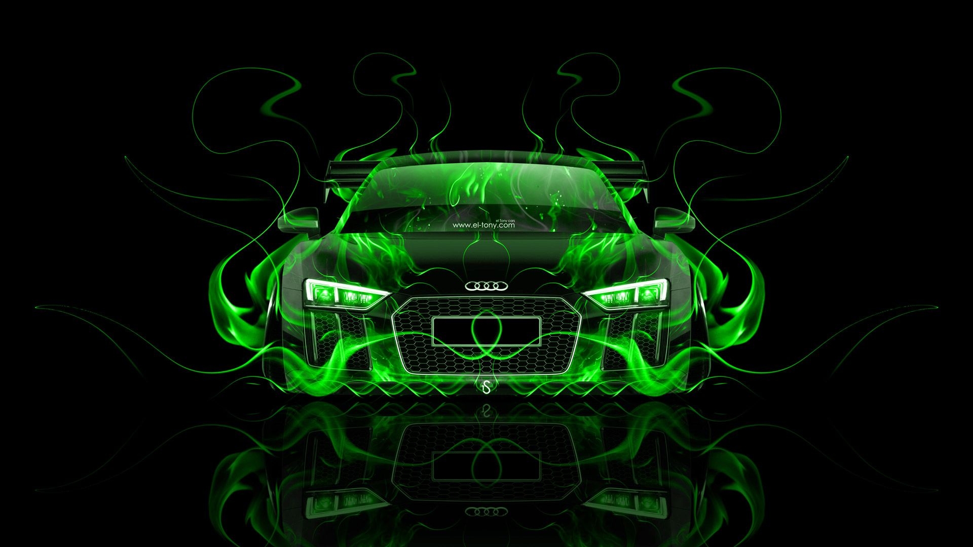 1920x1080 Audi R8 Front Super Fire Abstract Car 2015 el Tony, Desktop