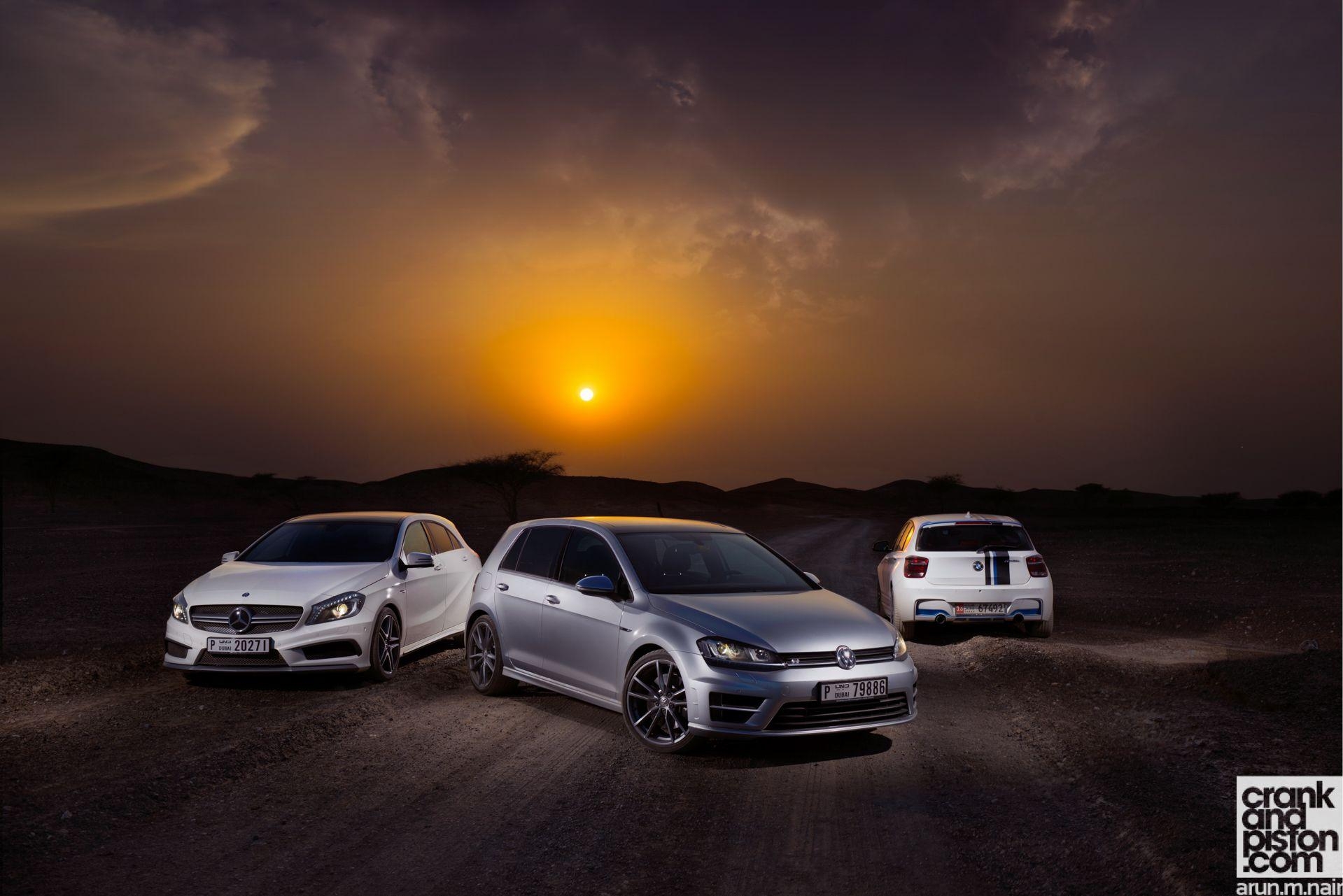 1920x1290 Volkswagen Golf R vs BMW M135i vs Mercedes A 45 AMG Set 2, Desktop