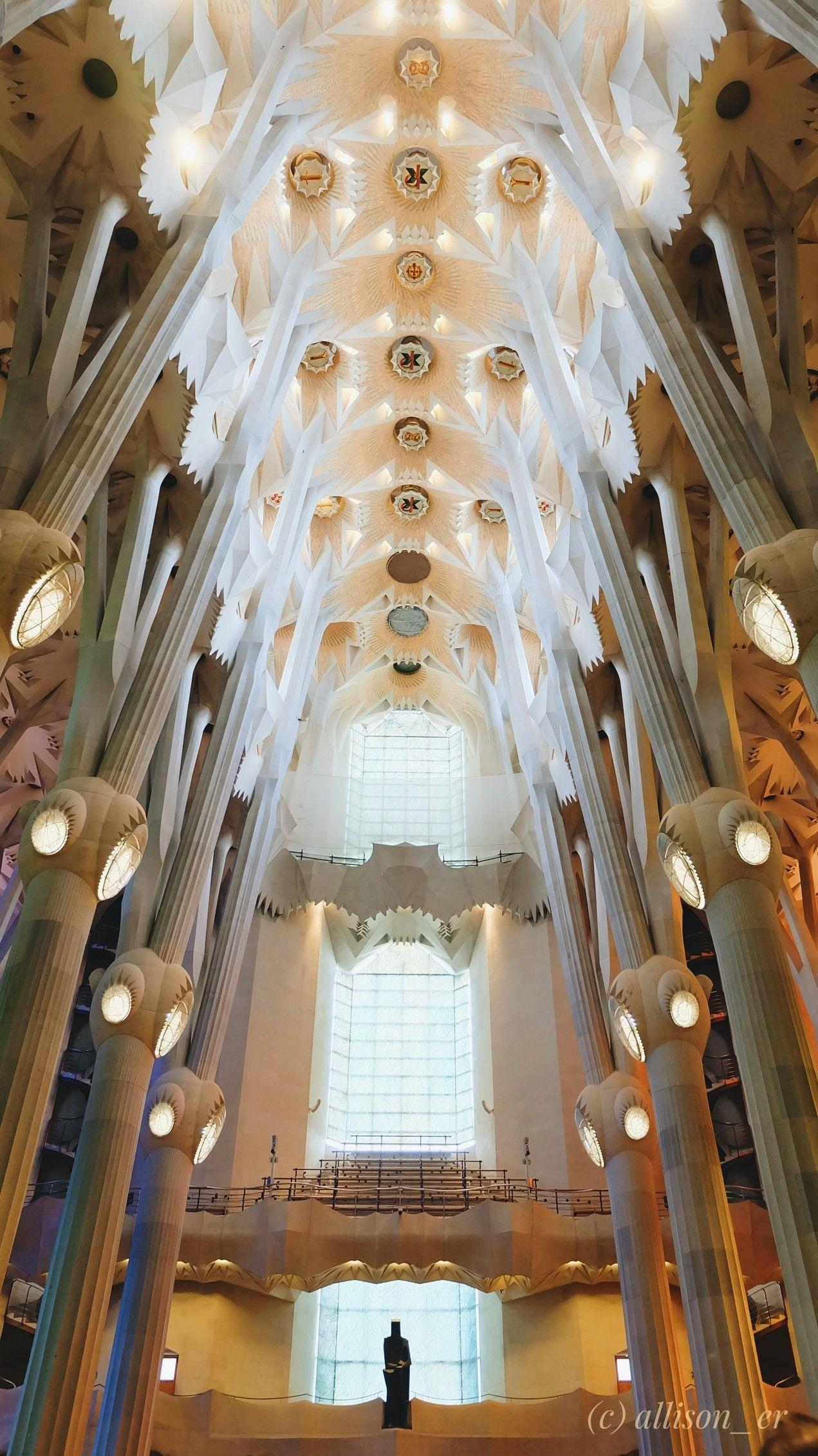 1280x2270 Beautiful Interior La Sagrada de Familia. Travel Wallpaper. Travel, Phone