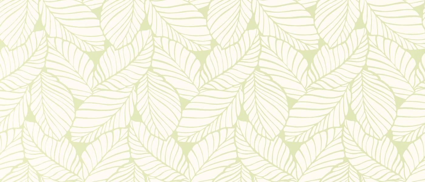 1400x600 Palm Leaf Apple Green Floral Wallpaper, Dual Screen