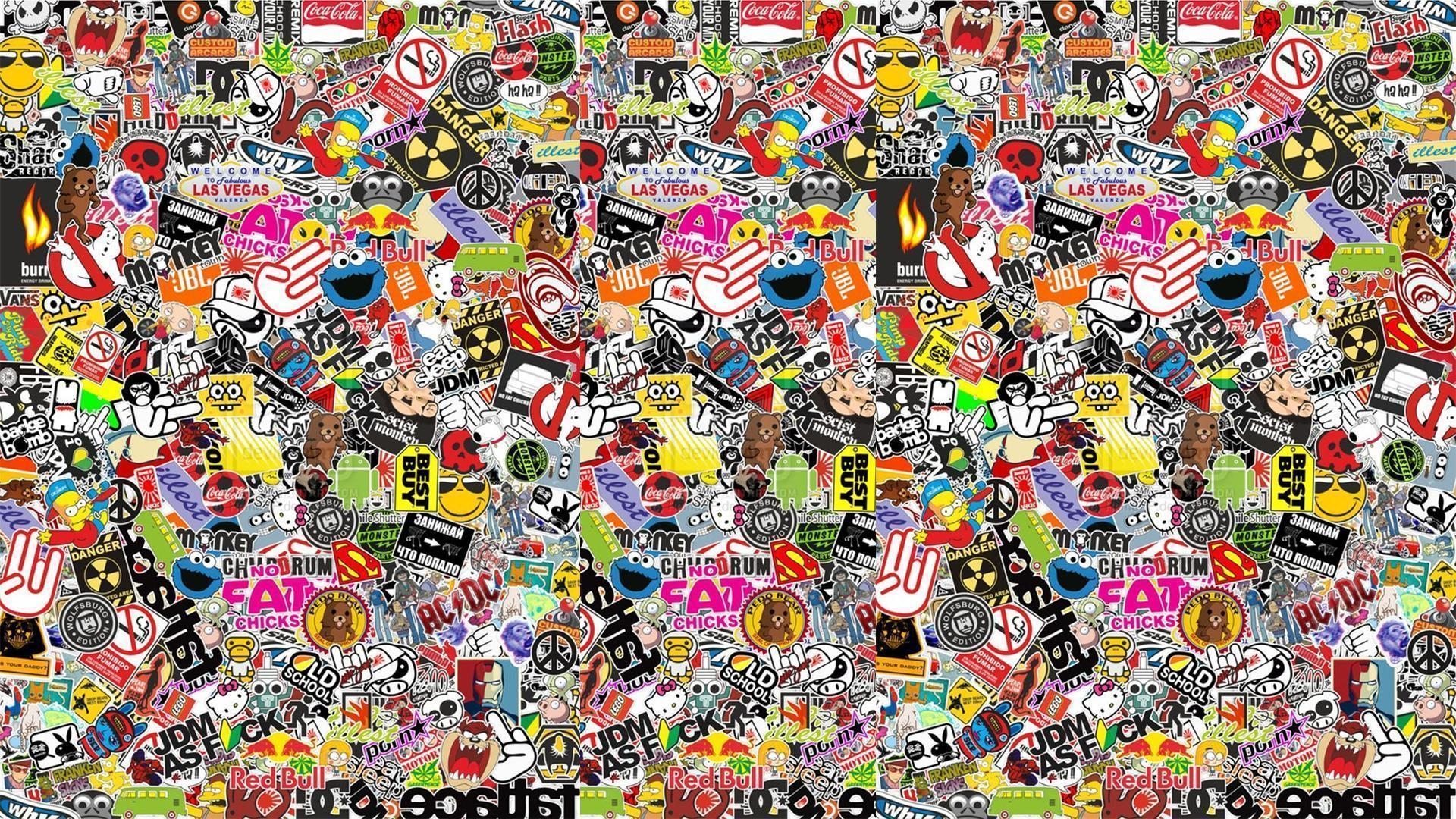 1920x1080 Sticker Bomb HD Wallpaper, Desktop