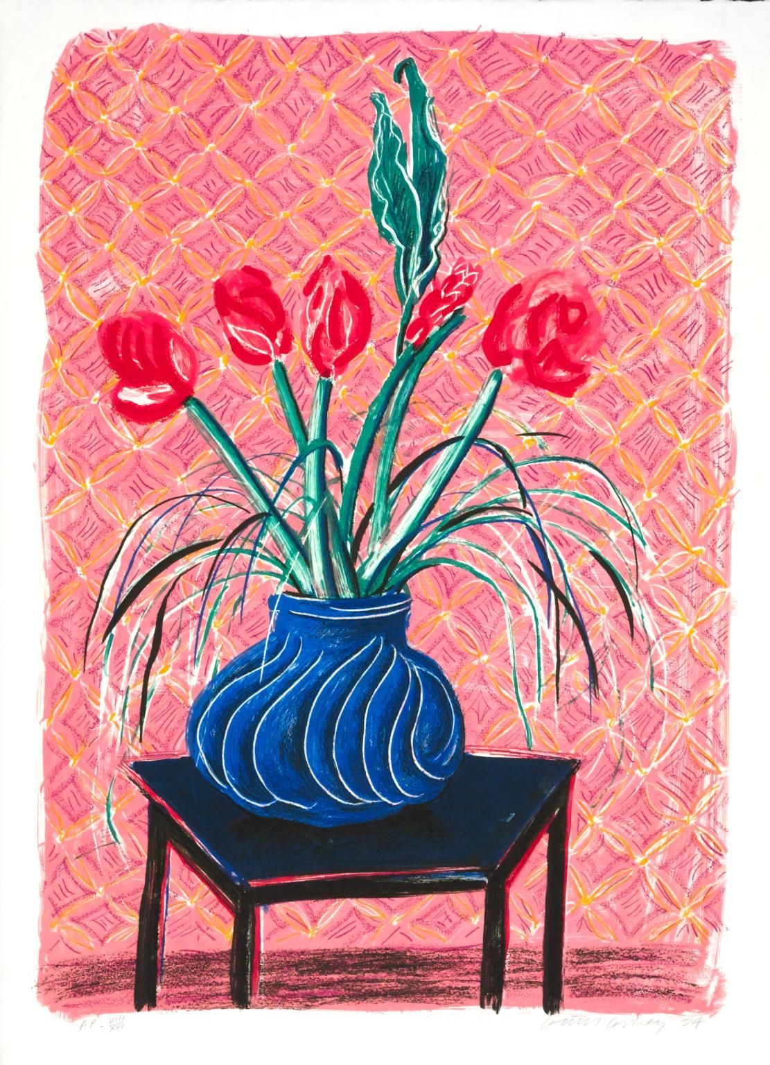 1120x1540 Amaryllis in Vase', David Hockney, 1984, Phone