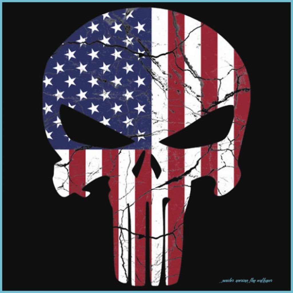 1030x1030 American Flag Punisher Skull Wallpaper On American Flag Wallpaper, Phone