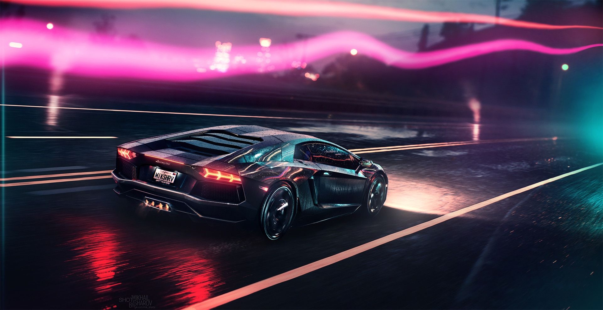 1920x990 Neon Demon Lamborghini, HD Cars, 4k Wallpaper, Image, Background, Photo and Picture, Desktop