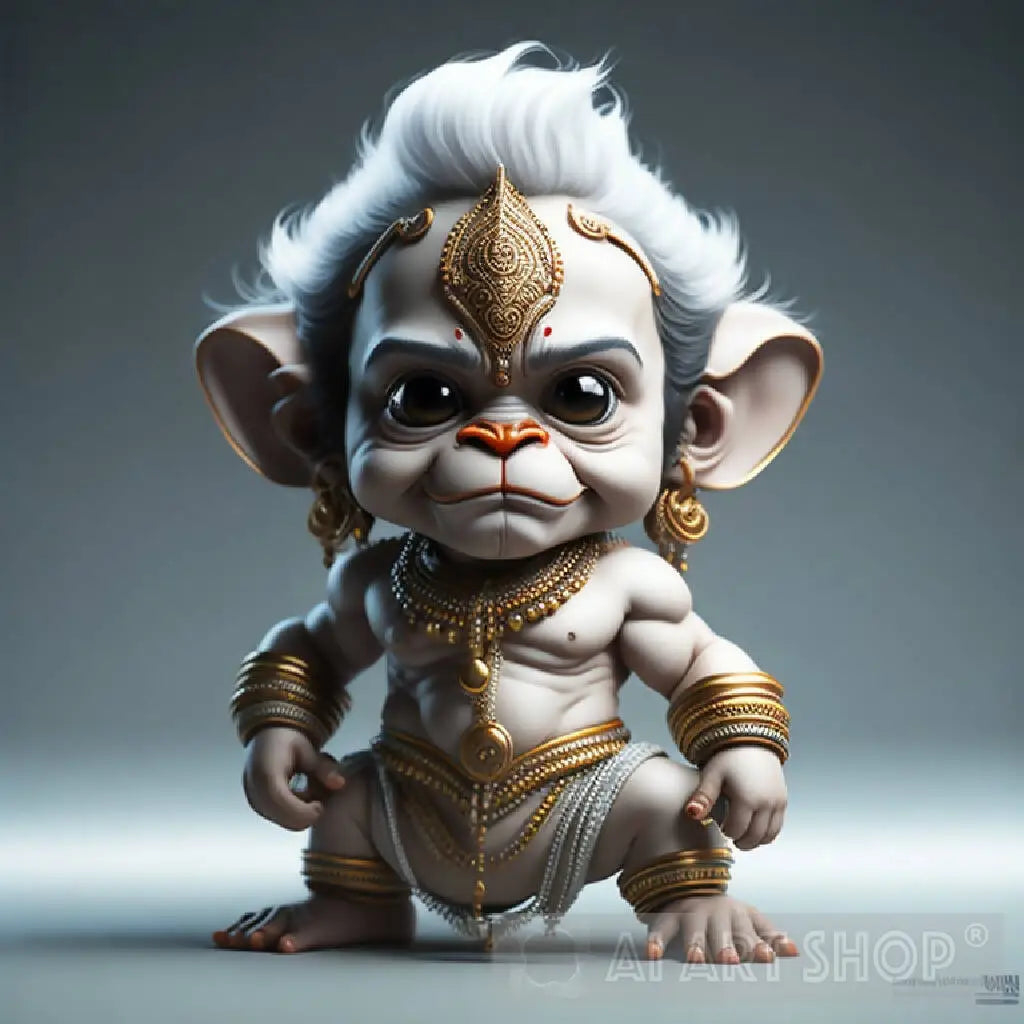 1030x1030 Cute divine shiva, hanuman AI arts, Phone