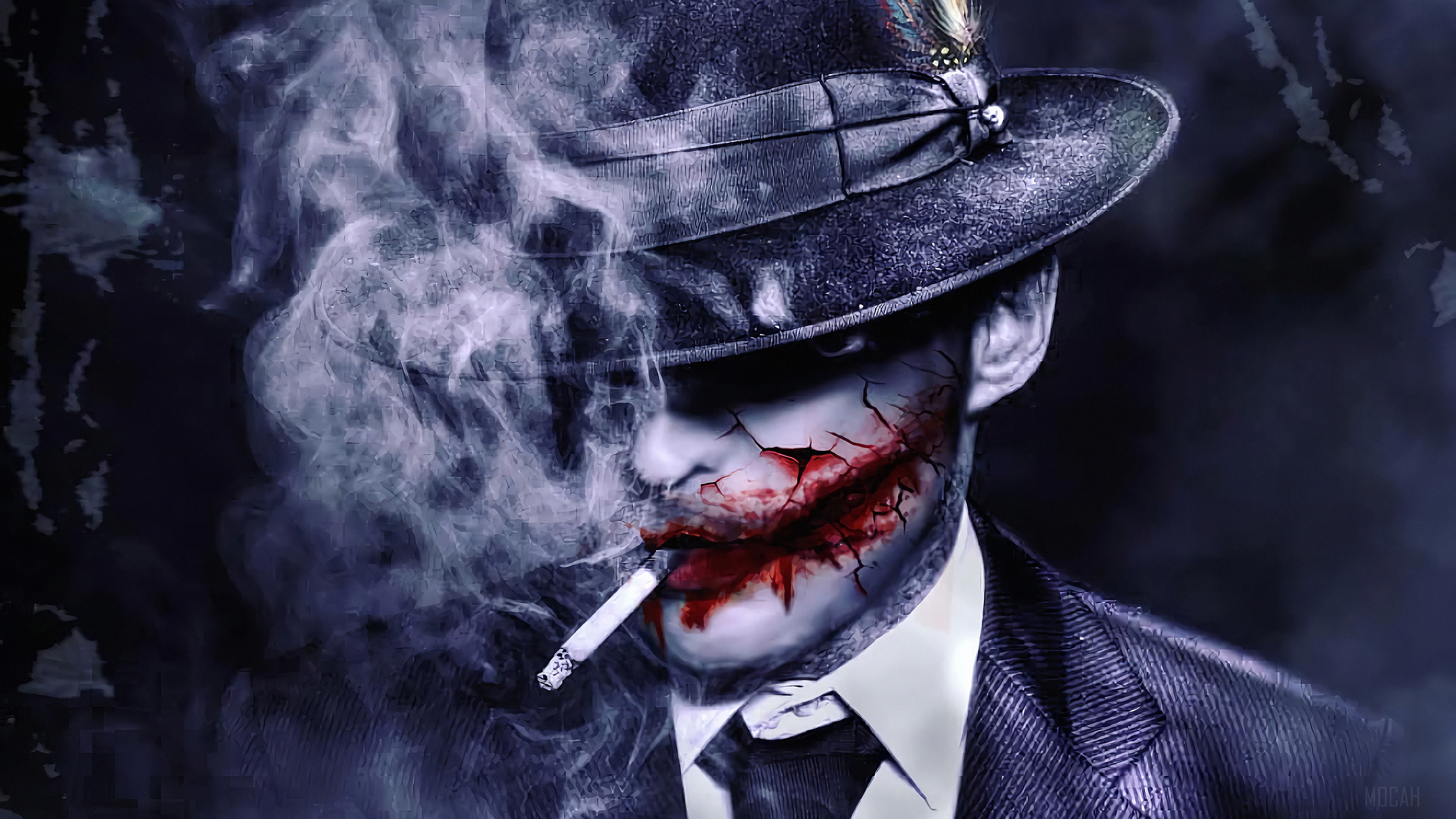 3840x2160 Joker Dark Smoker 4k Gallery HD Wallpaper, Desktop