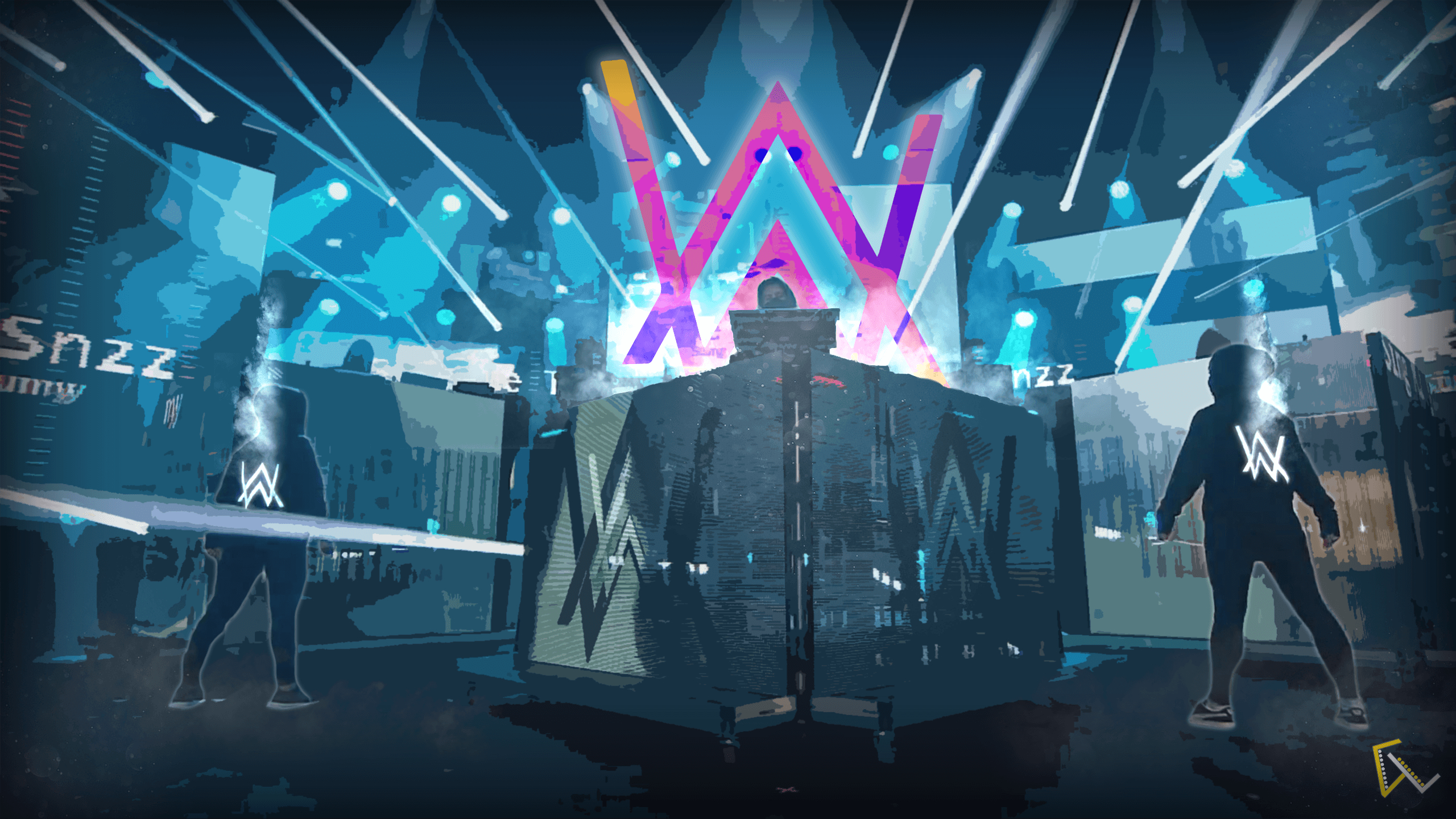 2560x1440 Alan Walker Background, Desktop