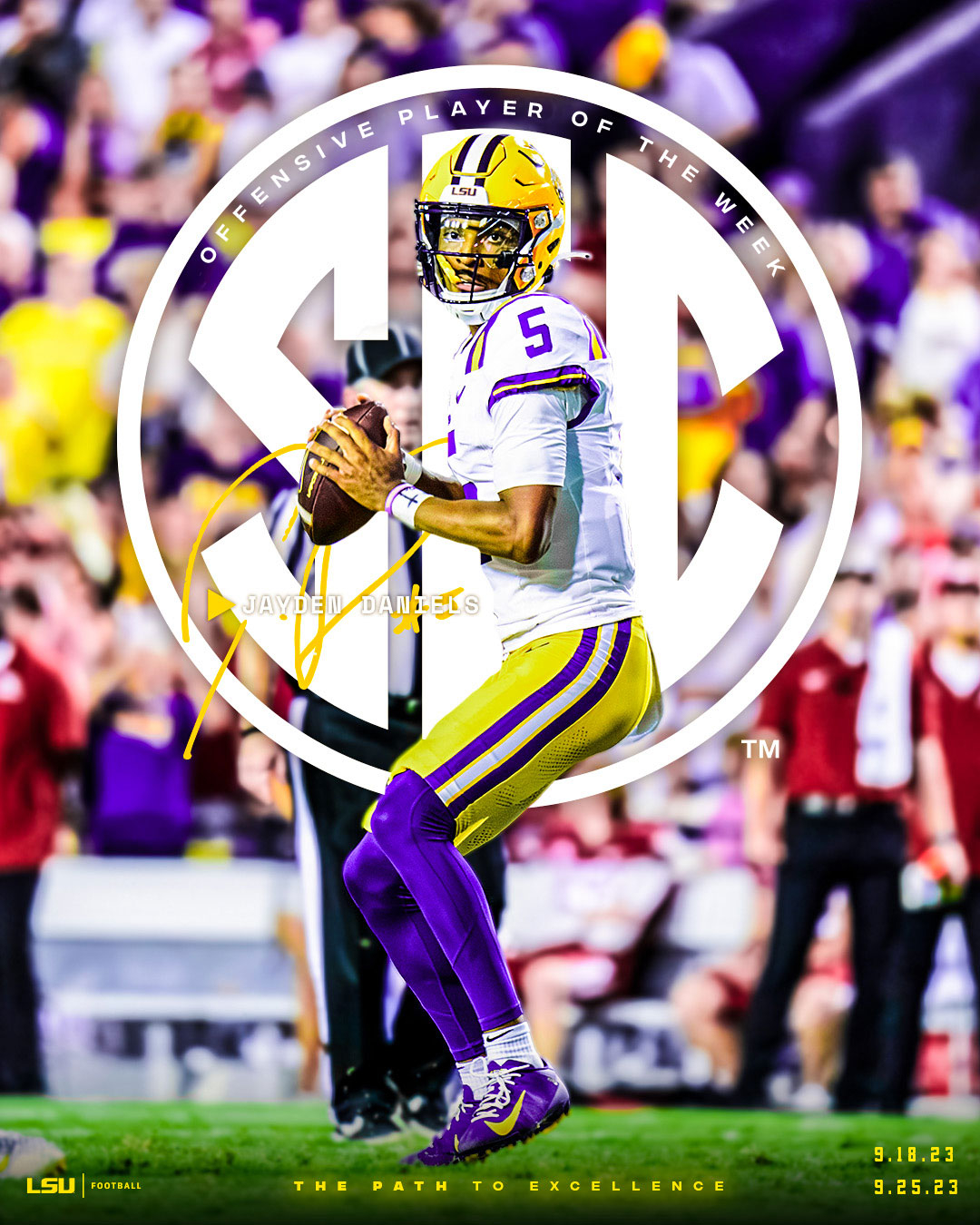 1080x1350 LSU Football Daniels is, Phone