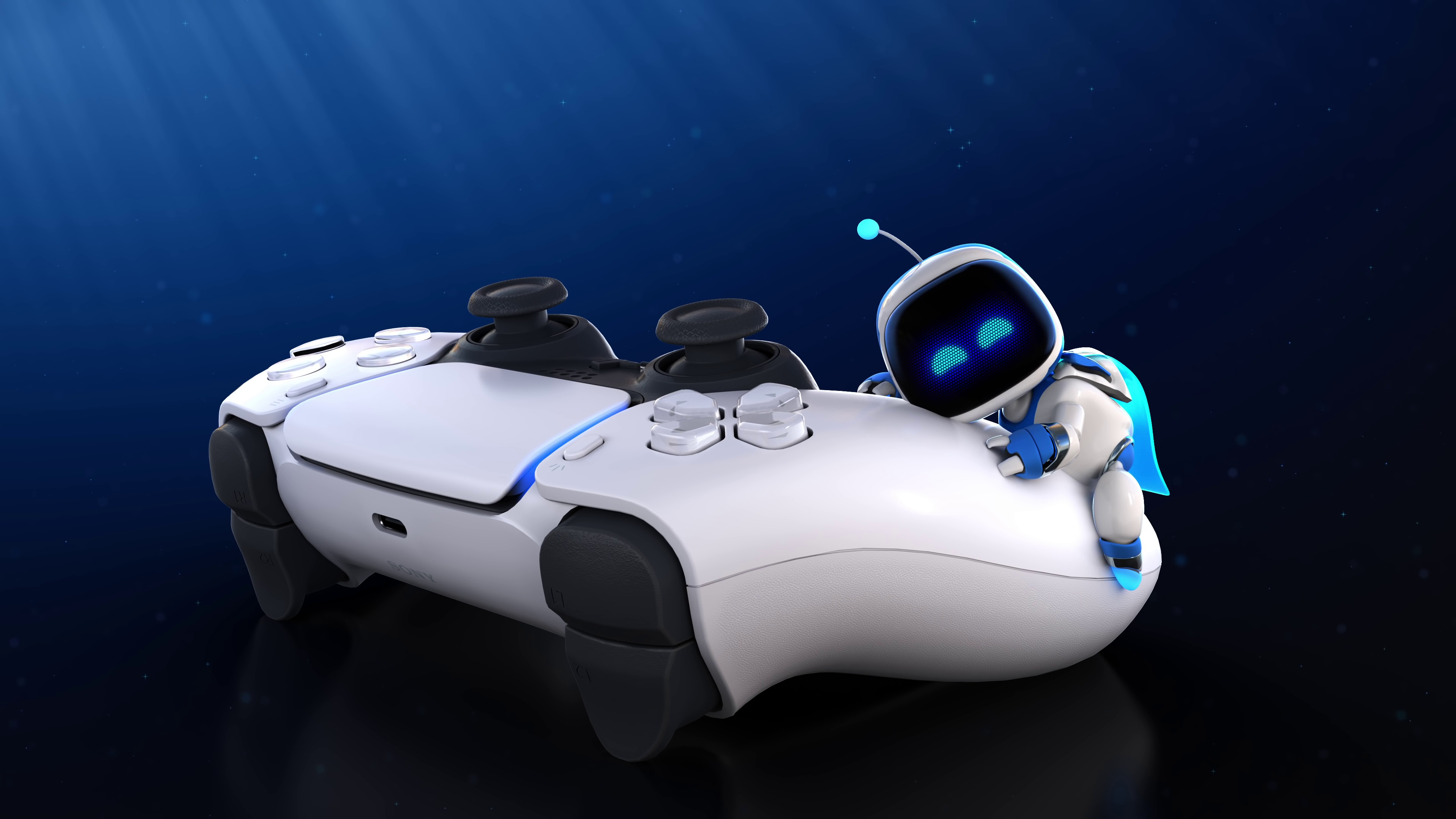 3840x2160 Astro Bot with the PS5 controller 4k Ultra HD Wallpaper, Desktop