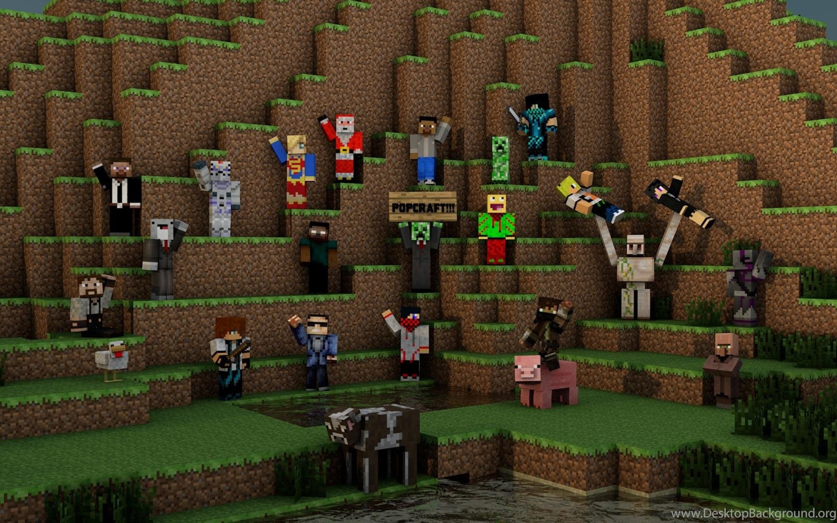 1680x1050 3D HD Minecraft Wallpaper Made With Cinema 4D And Photohop CS6. Desktop Background, Desktop