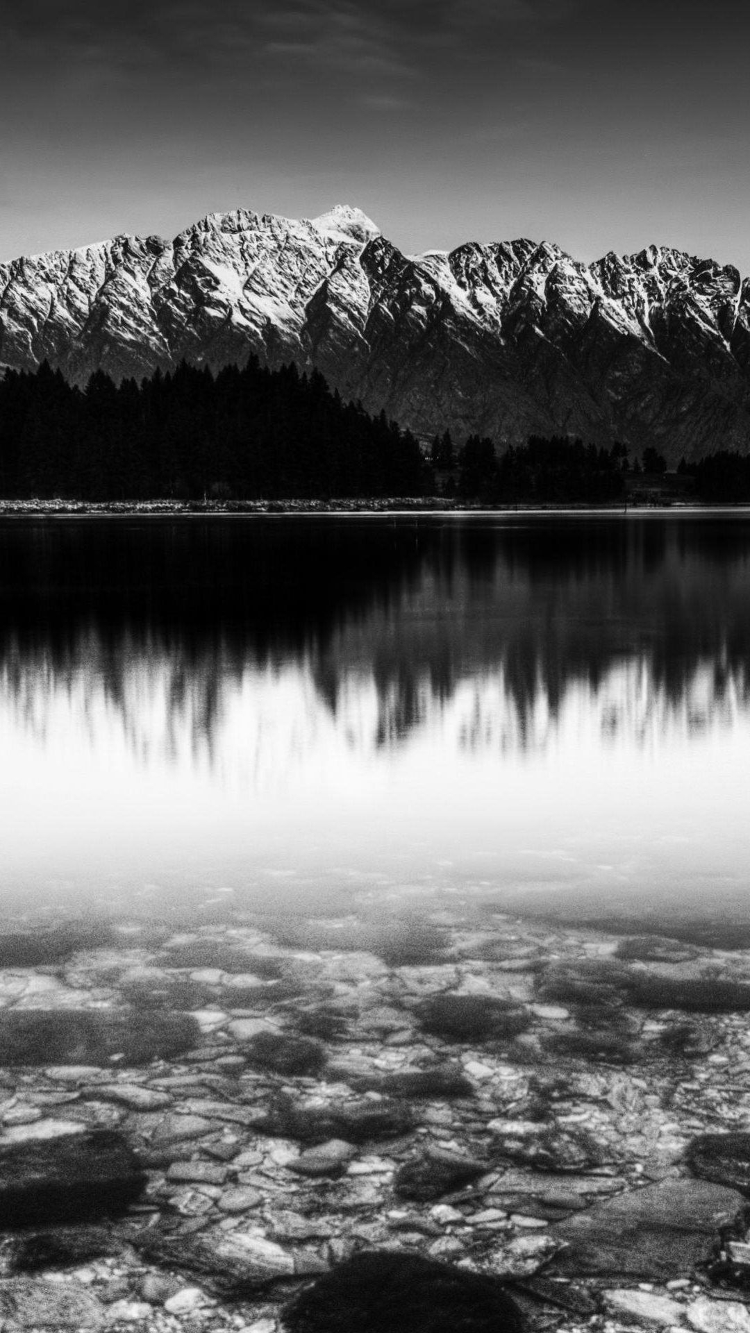 1080x1920 Black And White Snow Mountain Lake iPhone 6 Plus HD Wallpaper HD, Phone