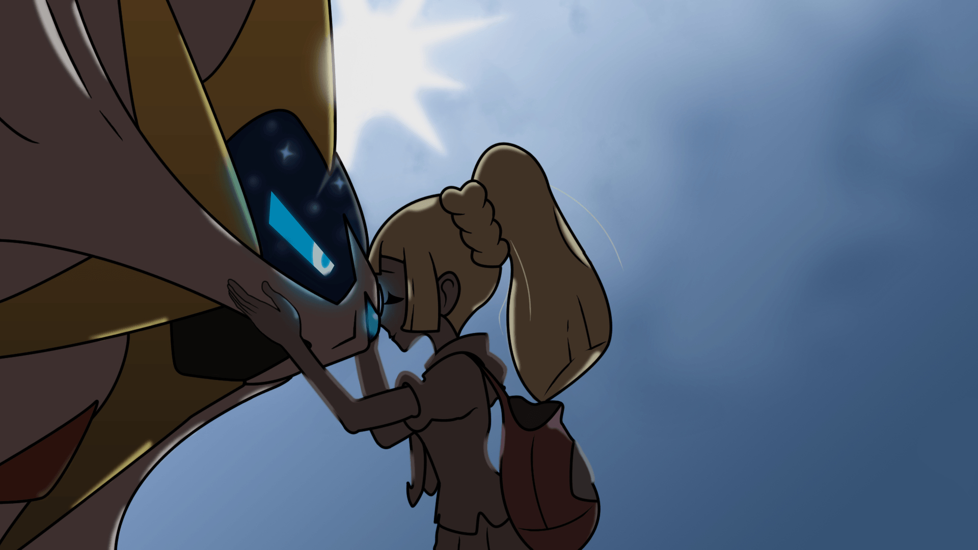 1920x1080 I recreated the credits image of Lillie and Lunala, and made a, Desktop